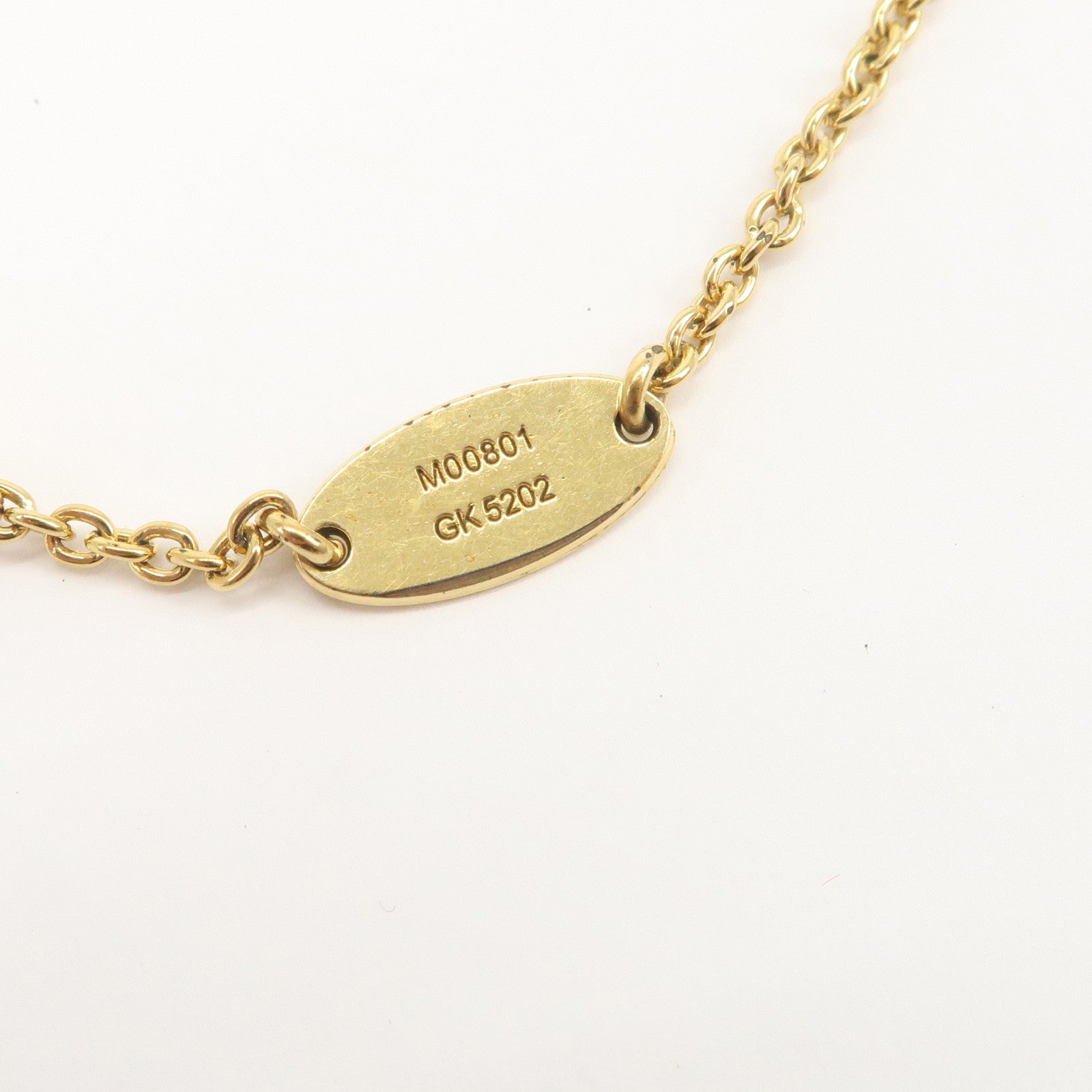 Louis Vuitton Loulougram LV Logo Metal Bracelet Gold M00801