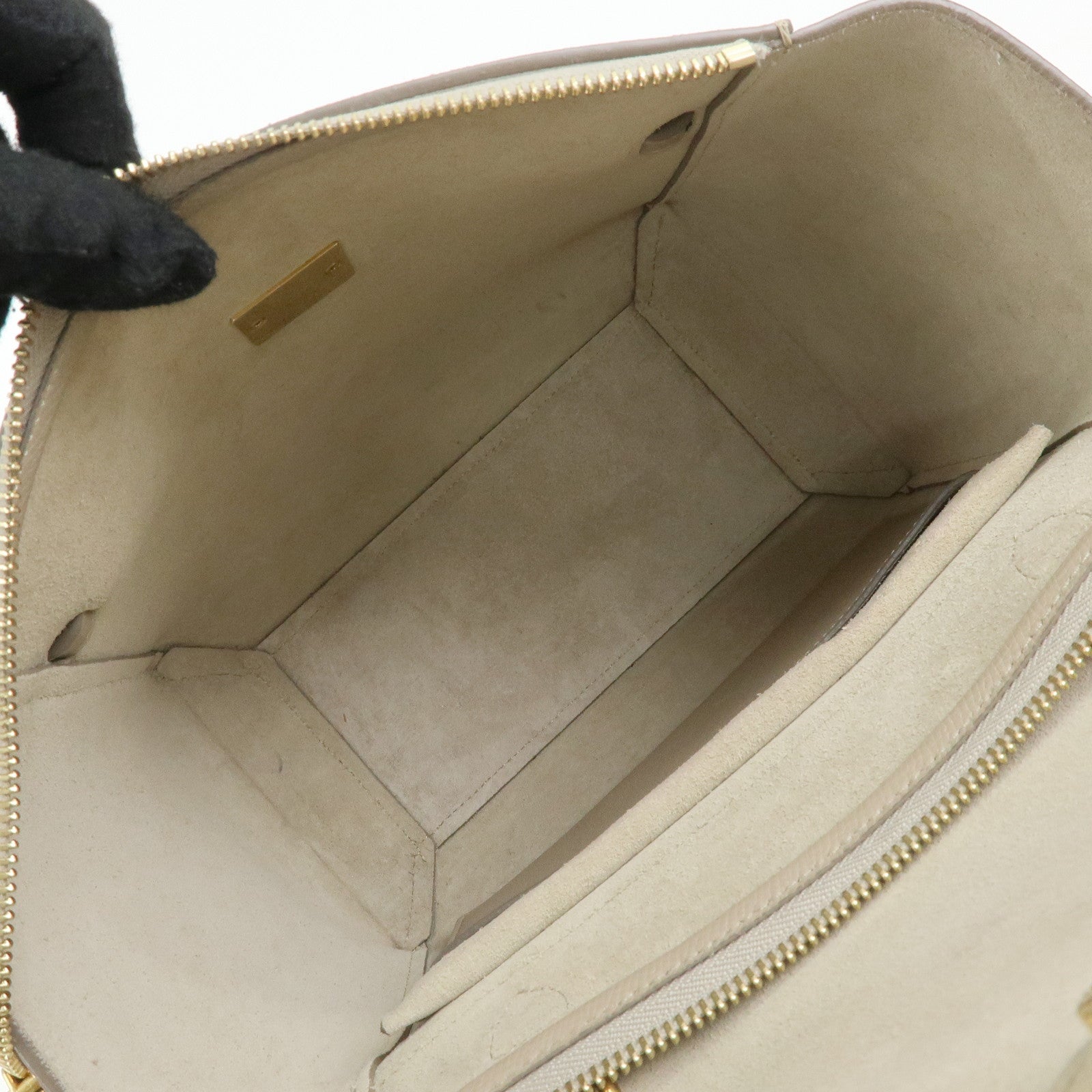 CELINE Belt Bag Leather 2Way Bag Hand Bag Shoulder Bag Beige
