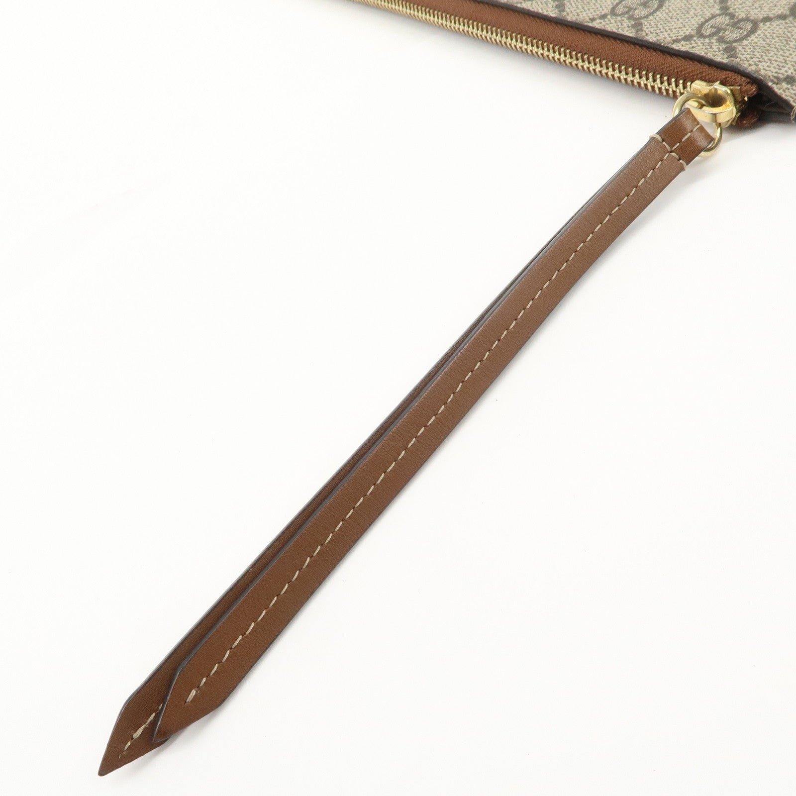 GUCCI  Sherry GG Supreme Leather Flora Clutch Bag Brown 431416