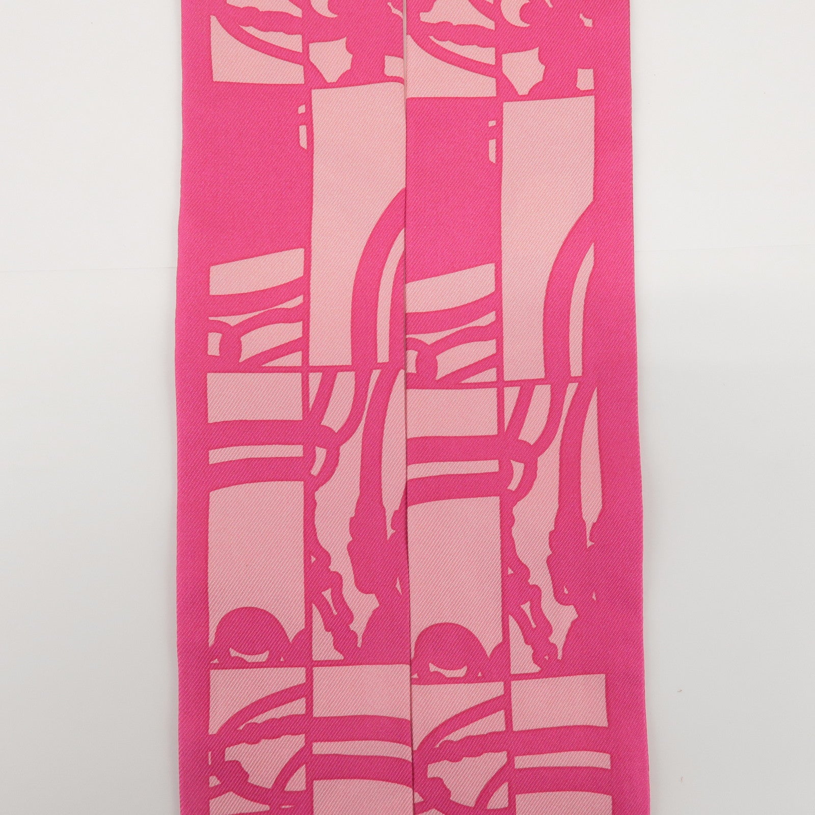 HERMES Twilly Silk 100% BRIDES de GALA Scarf Pink