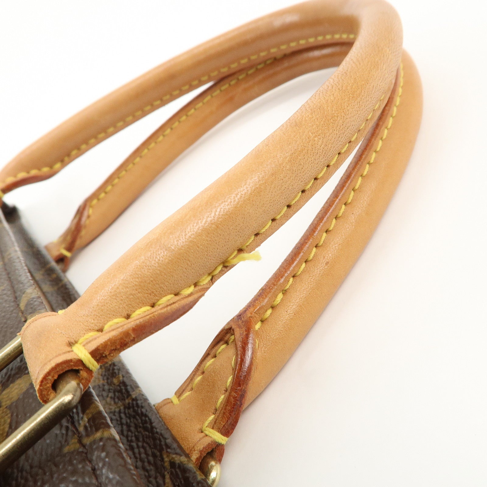 Louis Vuitton Monogram Sac Plat Tote Bag Hand Bag Brown M51140