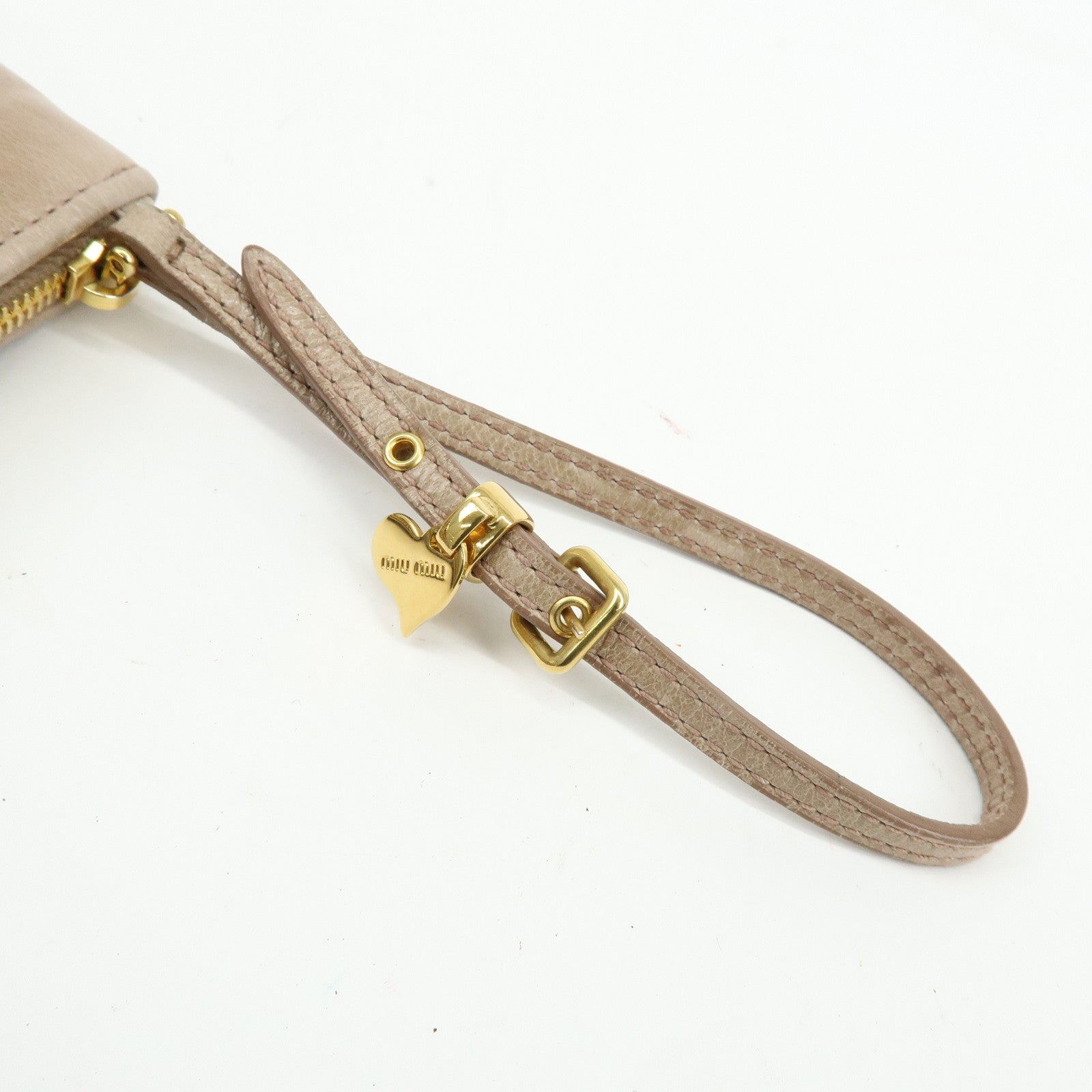 GUCCI PRADA MIUMIU Set of 3 Canvas Leather Pouch 29596/5N1681