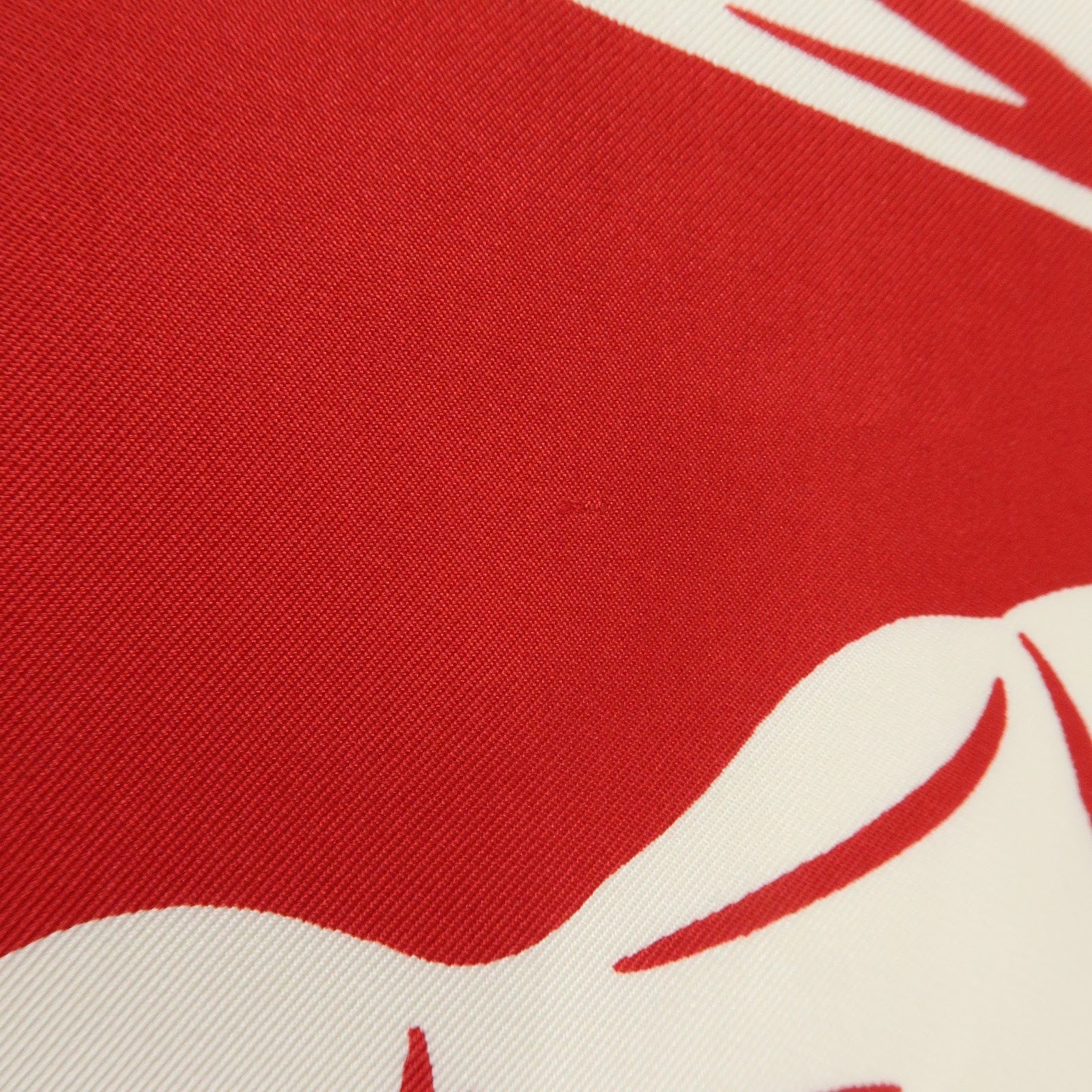 CHANEL Silk 100% Scarf Matelasse Bag Motif Red White