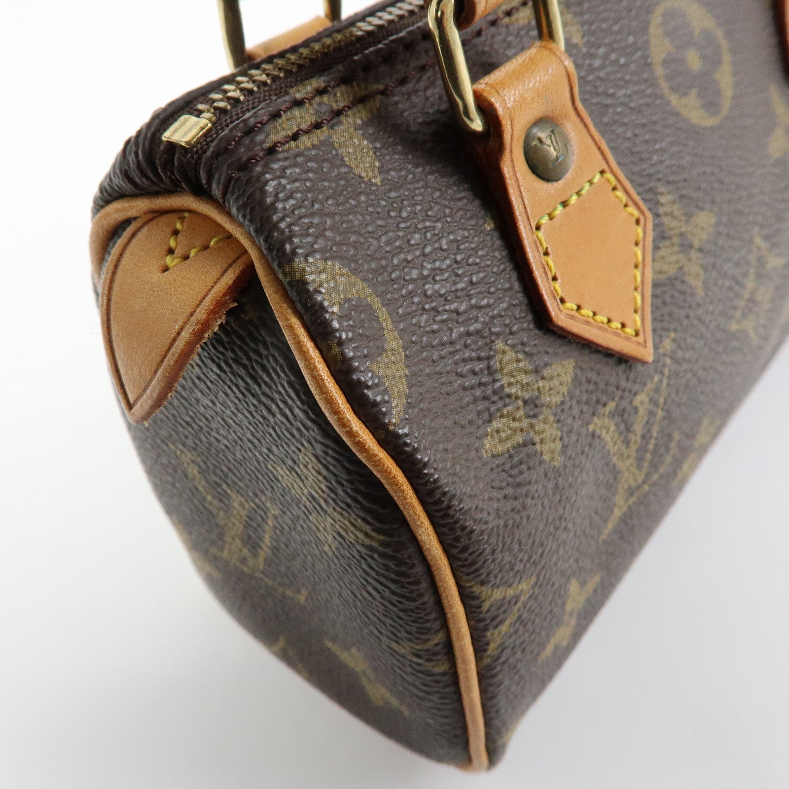 Louis Vuitton Monogram Mini Speedy Hand Shoulder Bag Brown M41534