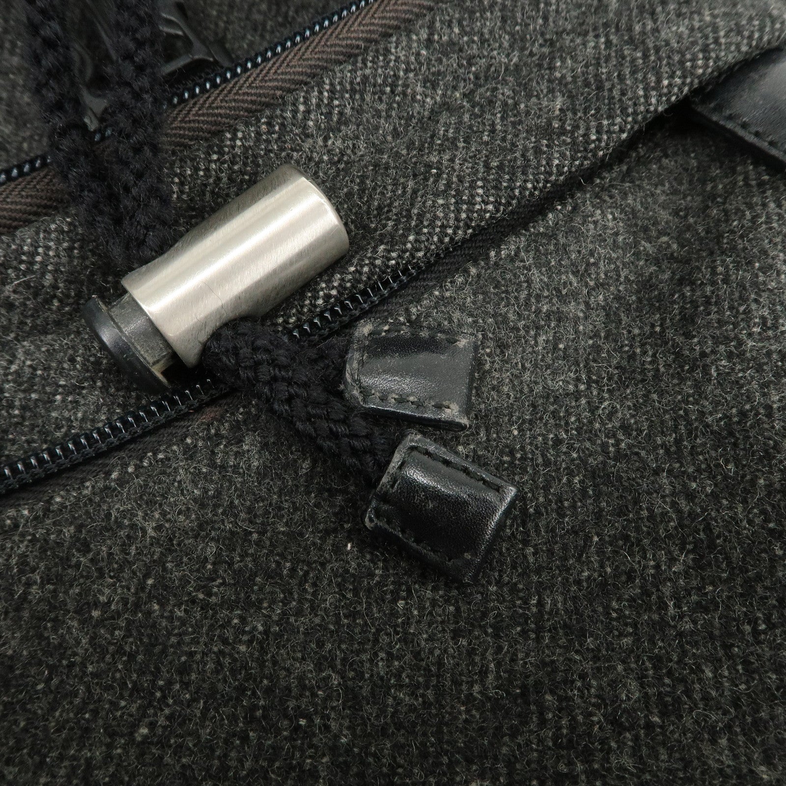 PRADA Triangle Logo Wool Mini Backpack Racksuck Gray V203