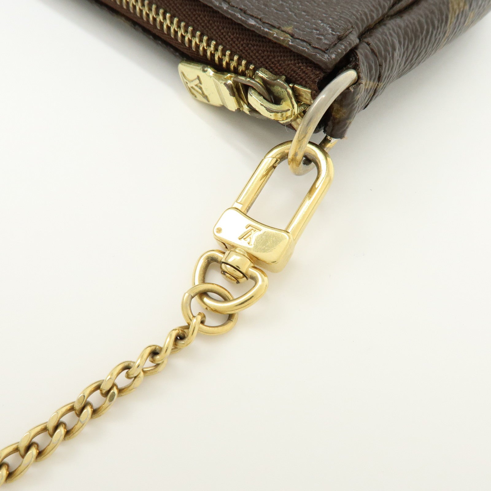 Louis Vuitton Monogram Mini Pochette Accessoires Hand Bag M58009