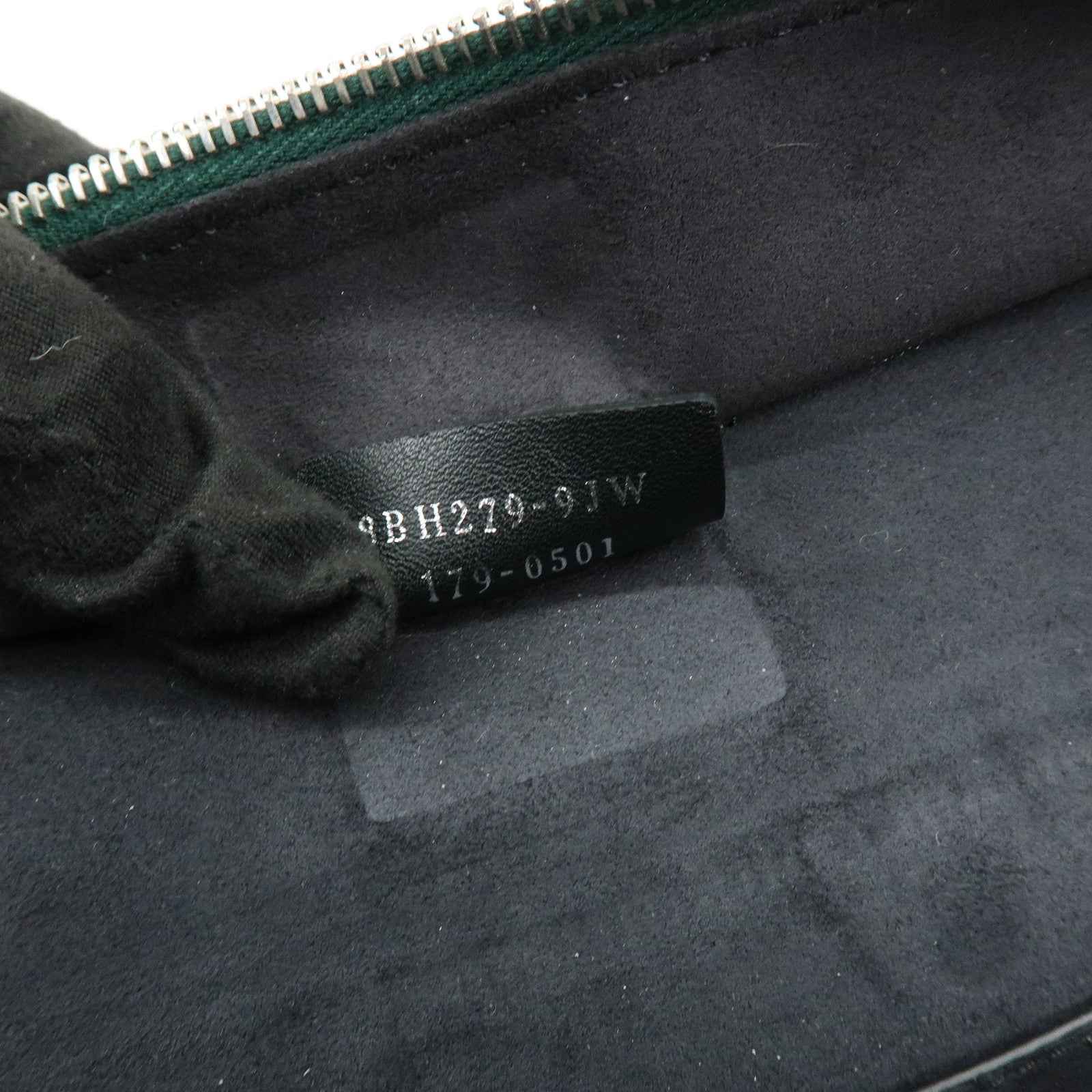 FENDI Trois Jours Leather Suede 2Way Hand Bag Black Green 8BH279
