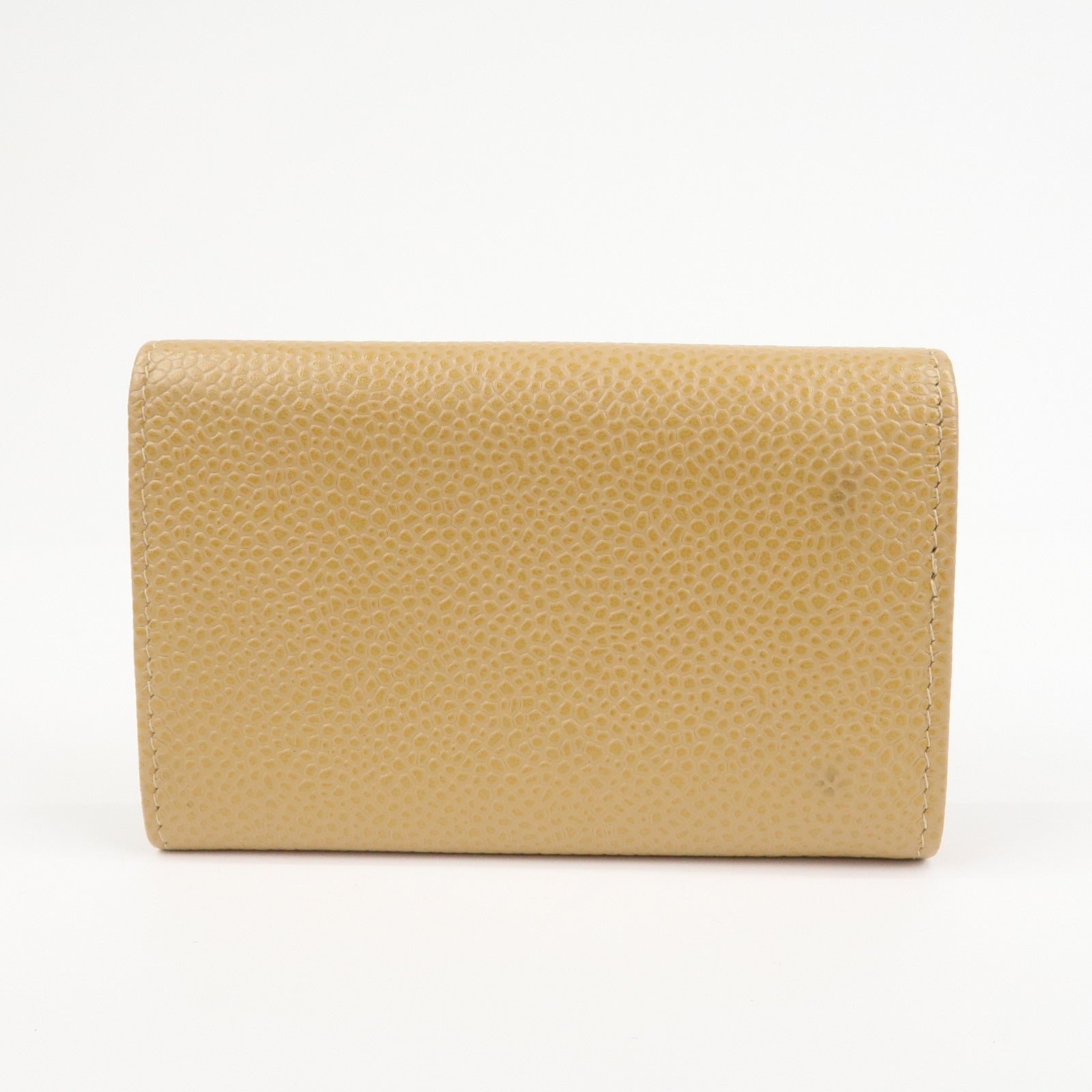 CHANEL COCO Mark Caviarskin Key Case Key Holder Light Brown
