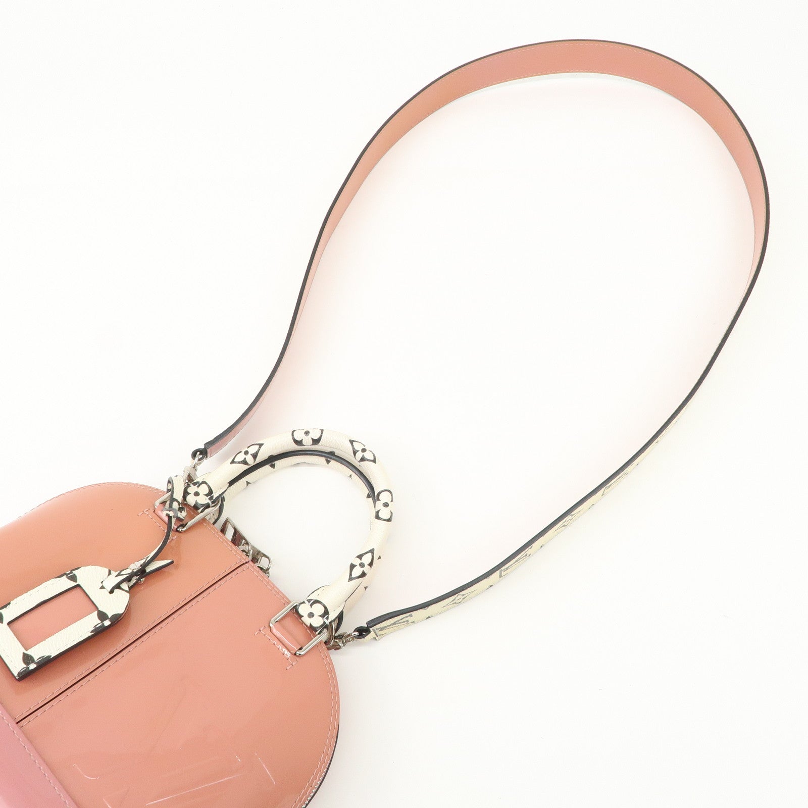 Louis Vuitton Vernis Miroir Alma BB 2Way Hand Bag Rose Splash M54704 Used