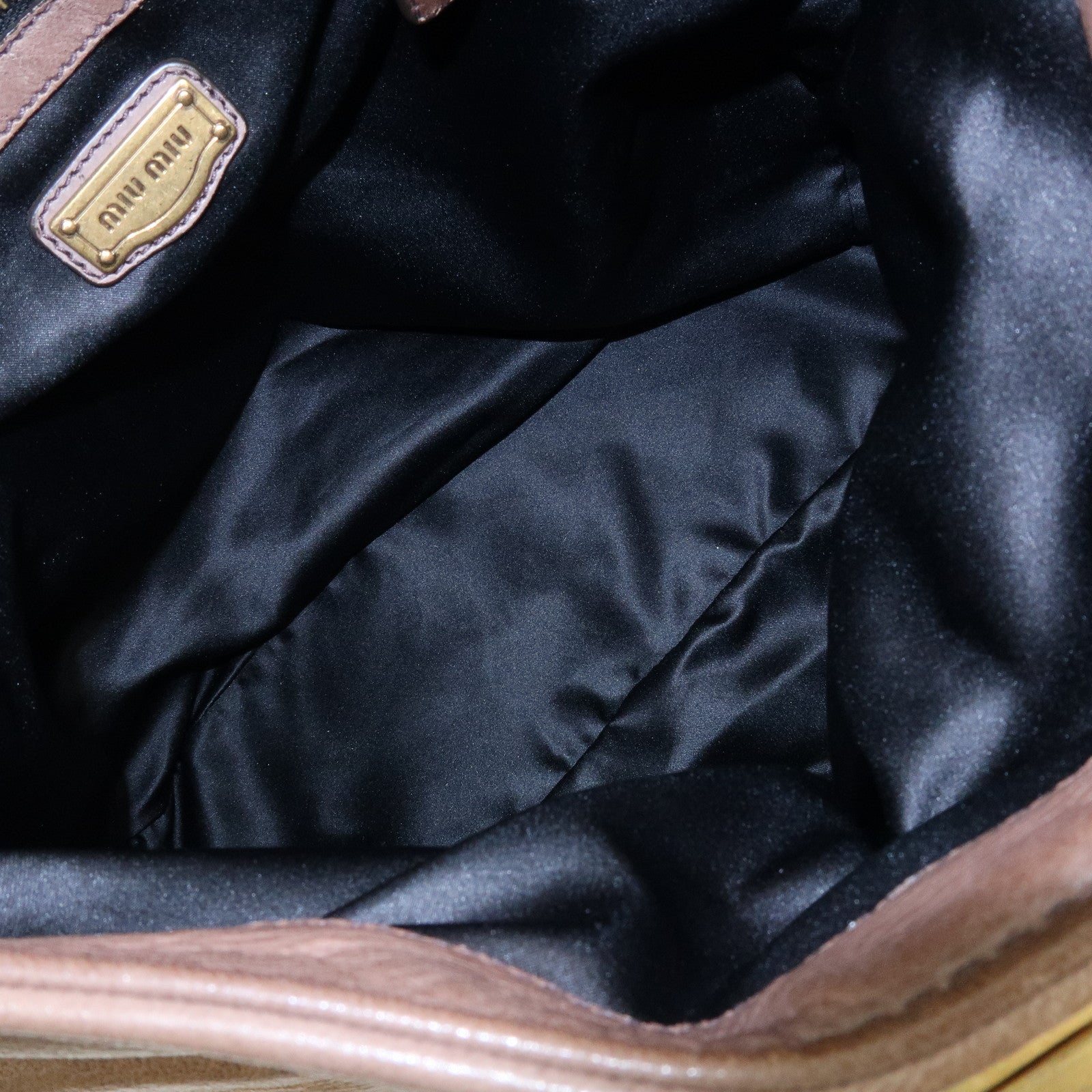 MIU MIU Leather 2Way Bag Hand Bag Shoulder Bag RR1591