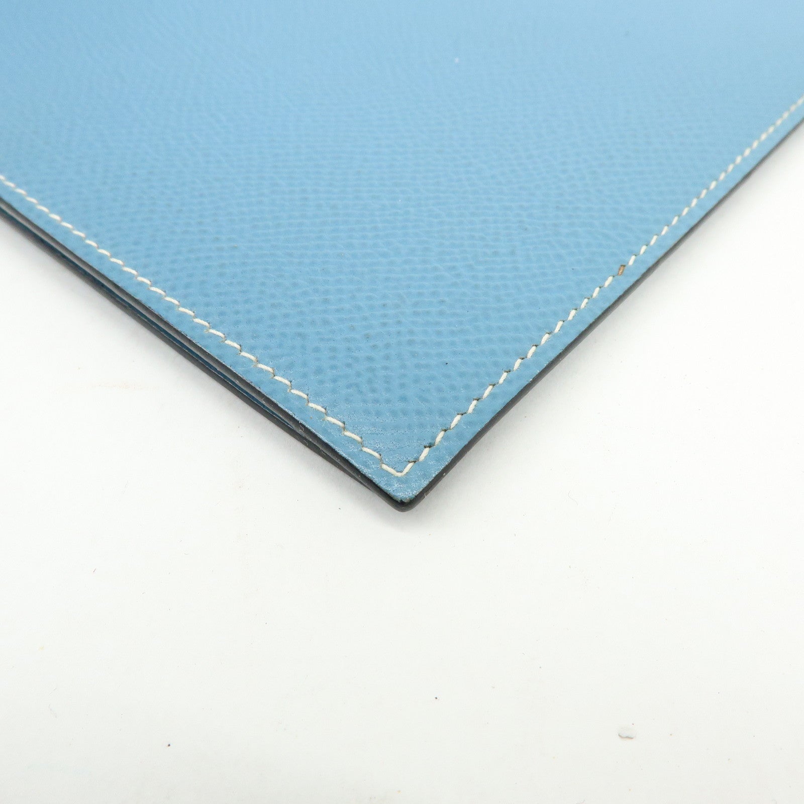 HERMES Globe Trotter Veau Epsom Planner Cover □H Stamped Blue Jean