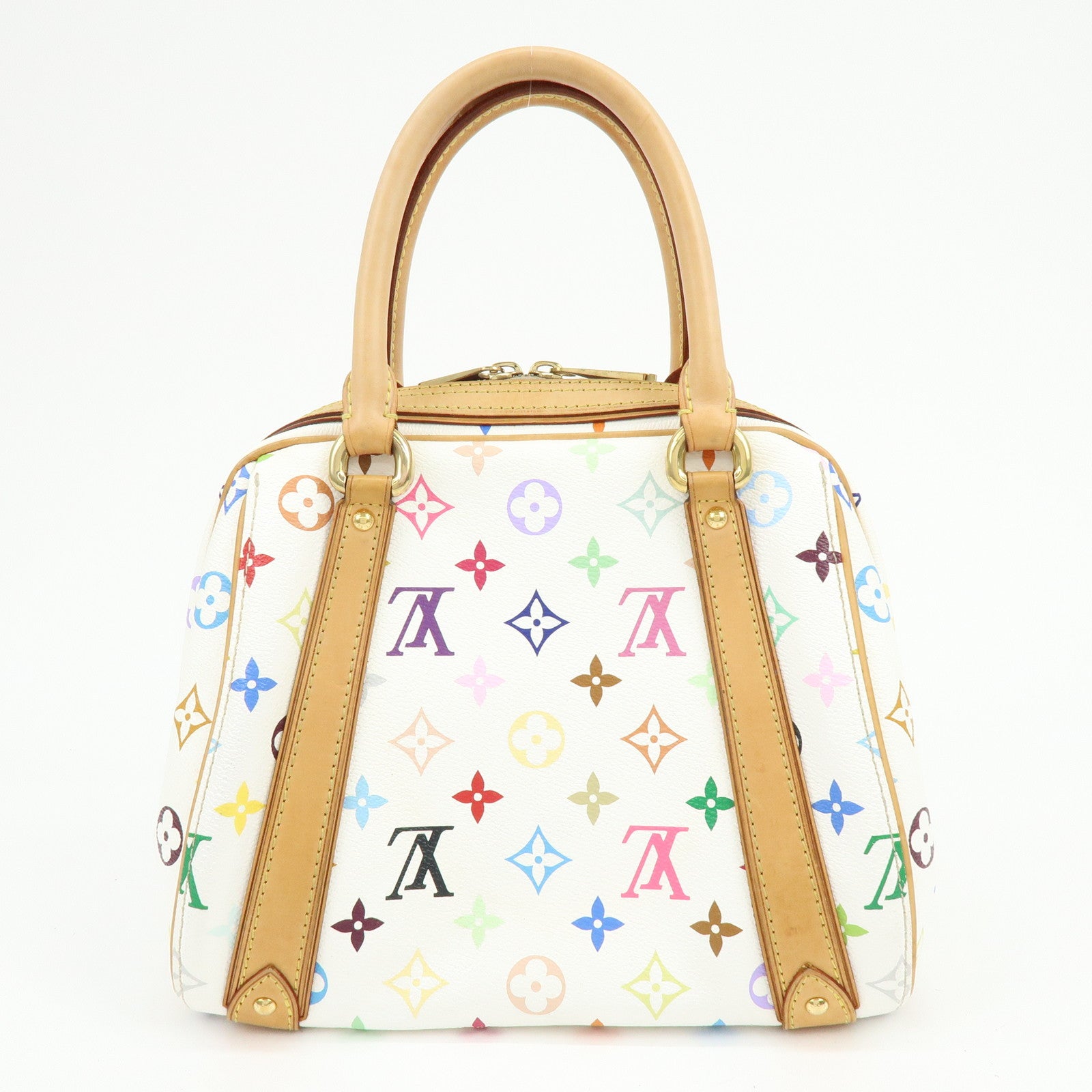 Louis Vuitton Monogram Multicolor Priscilla Hand Bag Blanc M40096 Auth Used F/S