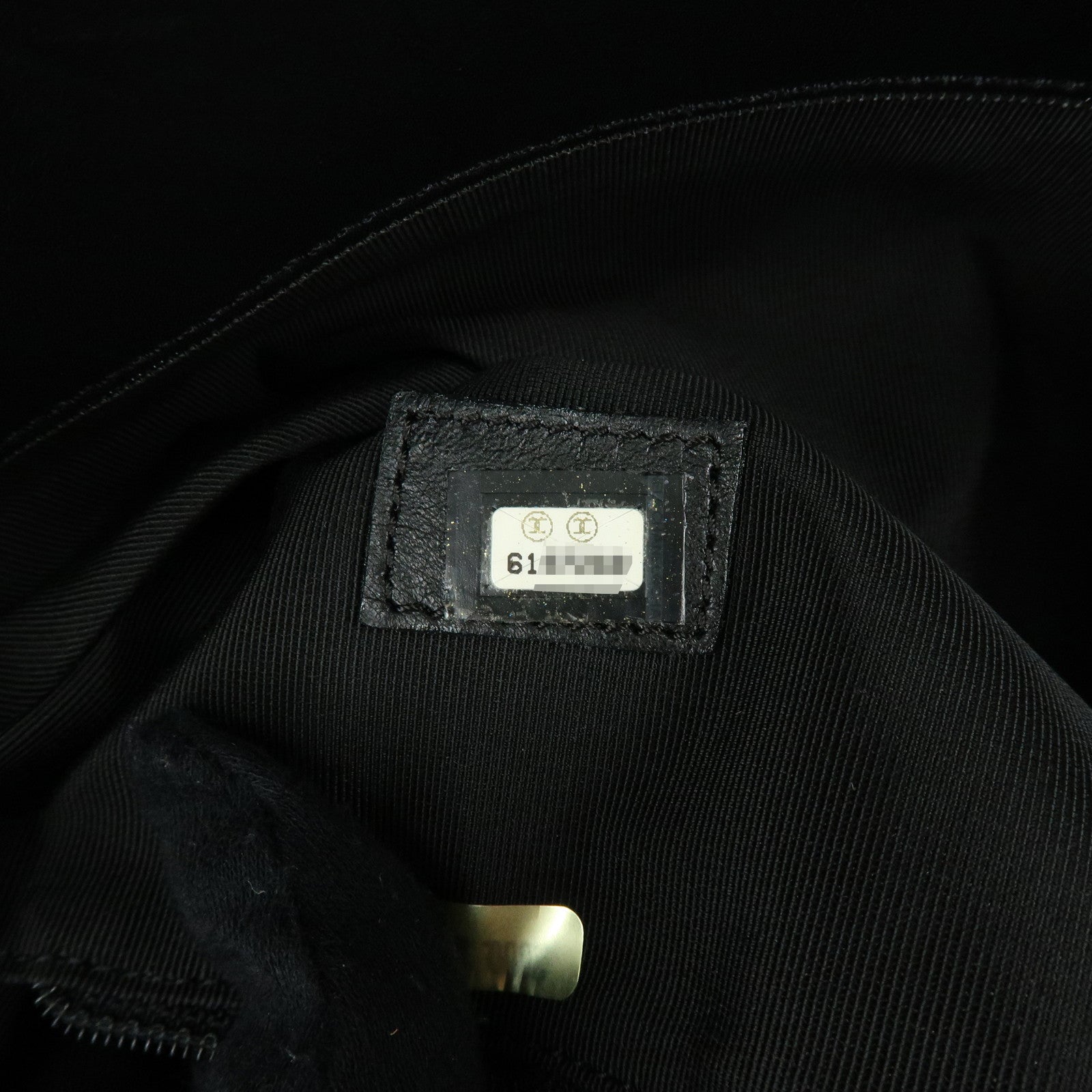 CHANEL COCO Mark Calf Leather Tote Bag Shoulder Bag Black A14305