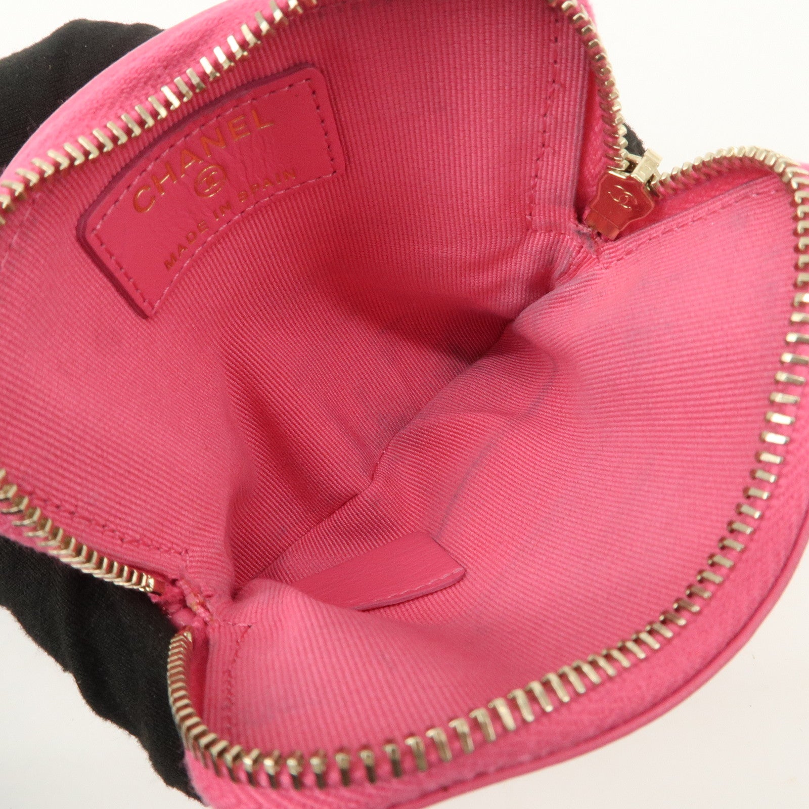 CHANEL Matelasse Leather Zippy Coin Wallet Coin Purse Pink AP2086