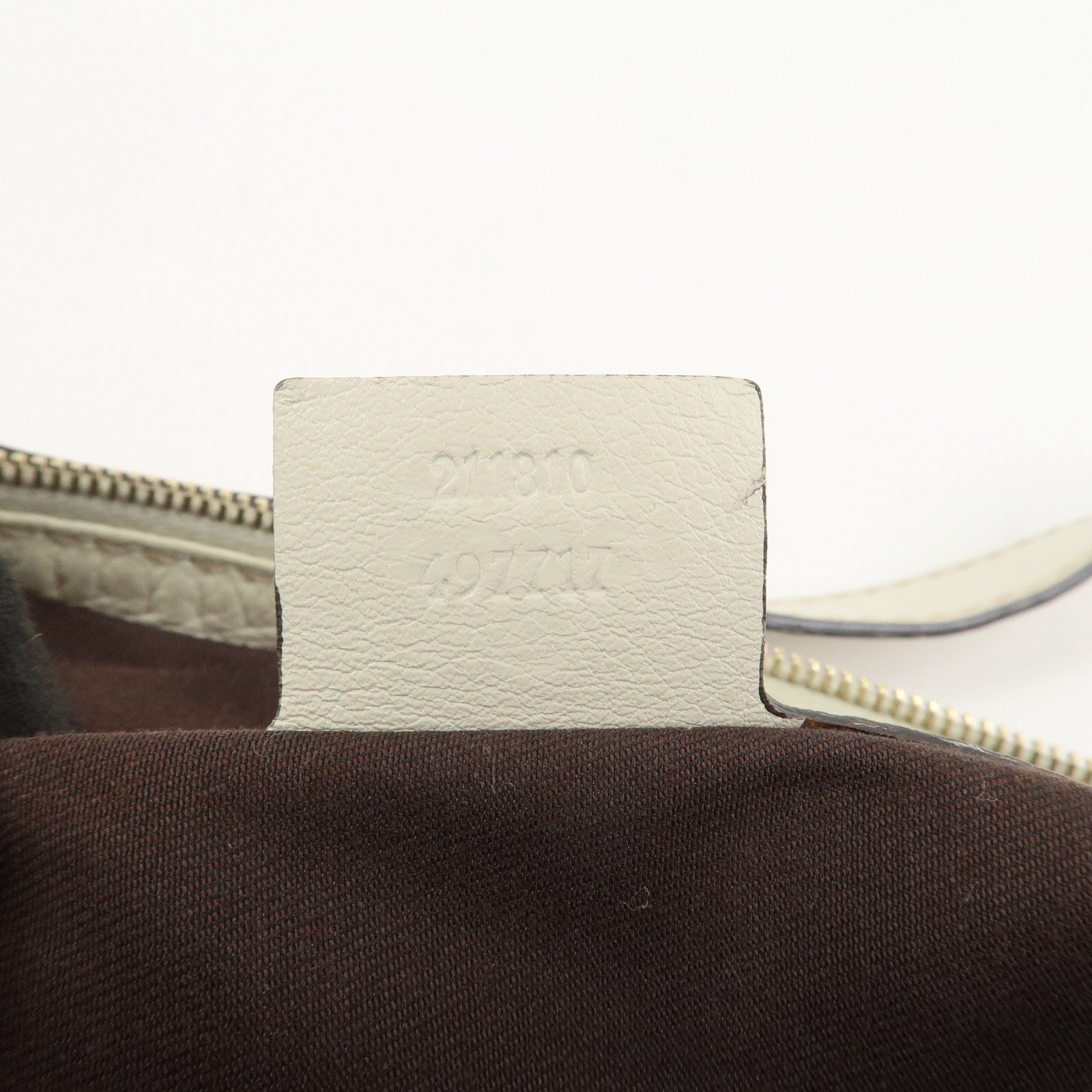 GUCCI GG Canvas Leather Shoulder Bag Brown Ivory 211810