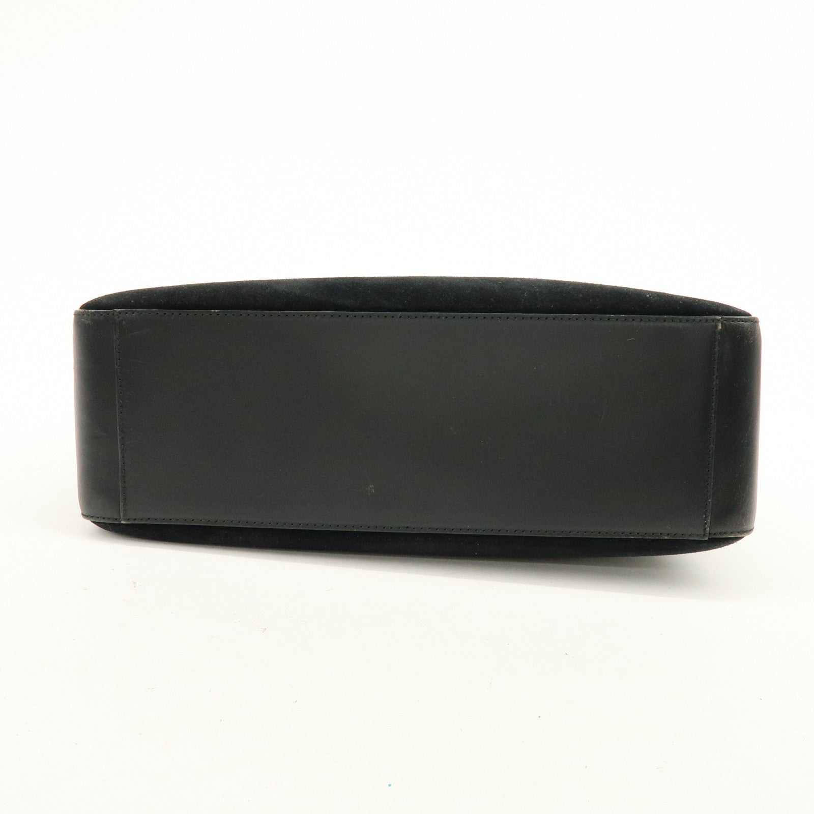 GUCCI Suede Leather Shoulder Bag Hand Bag Black 001・3770・0021222