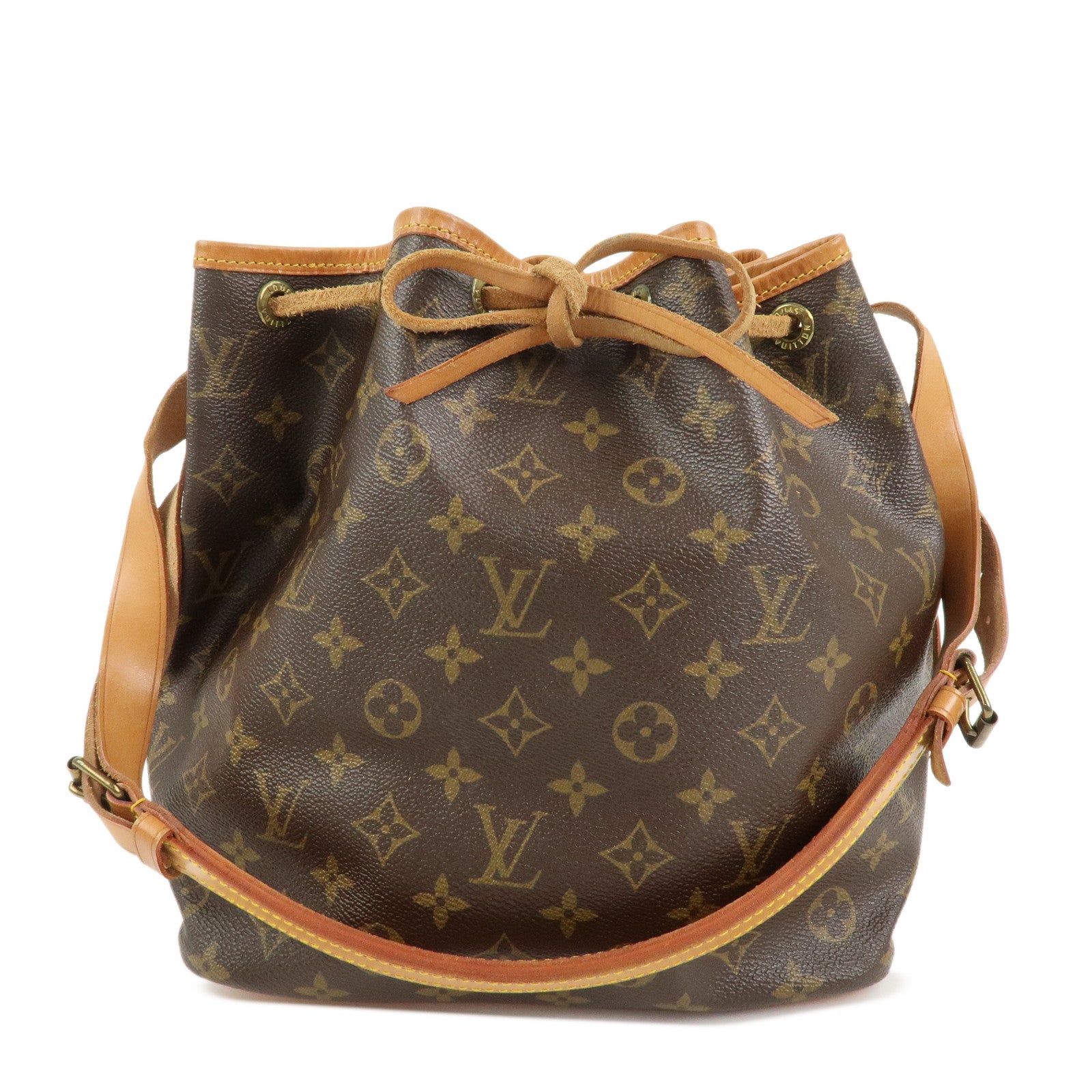 Louis Vuitton Monogram Canvas Petit Noe Shoulder Bag Brown M42226