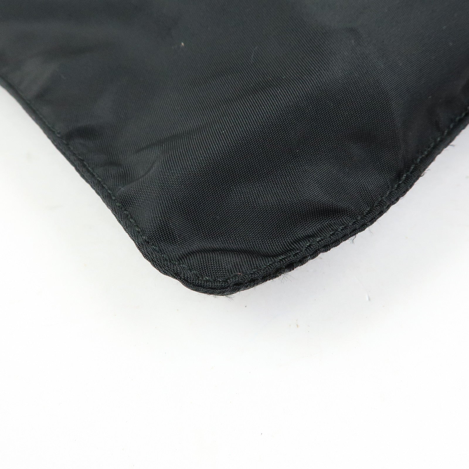 PRADA Triangle Logo Nylon Shoulder Bag Crossbody Bag Black BT0420