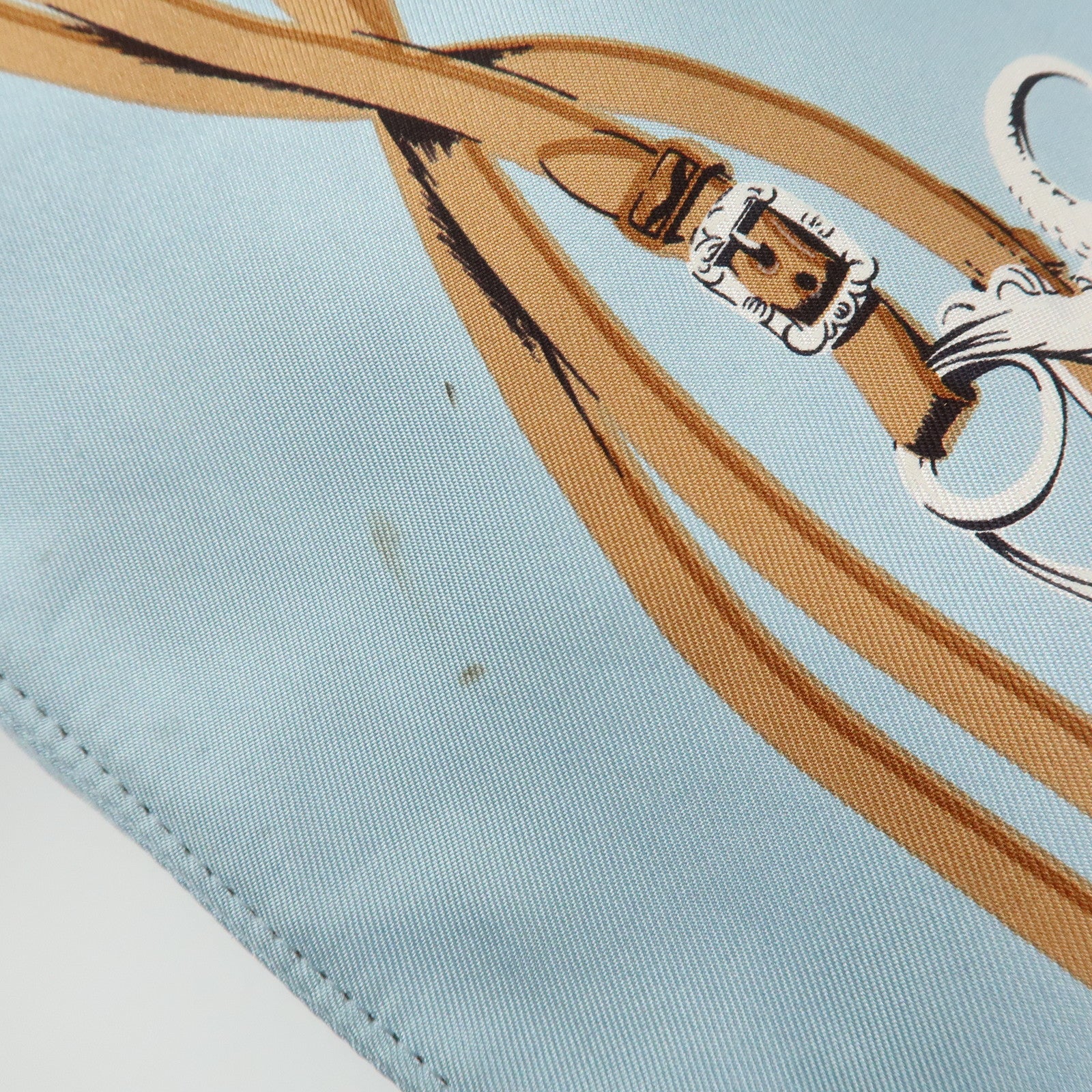 HERMES Silky City MM Canvas Leather Shoulder Bag BRIDES de GALA