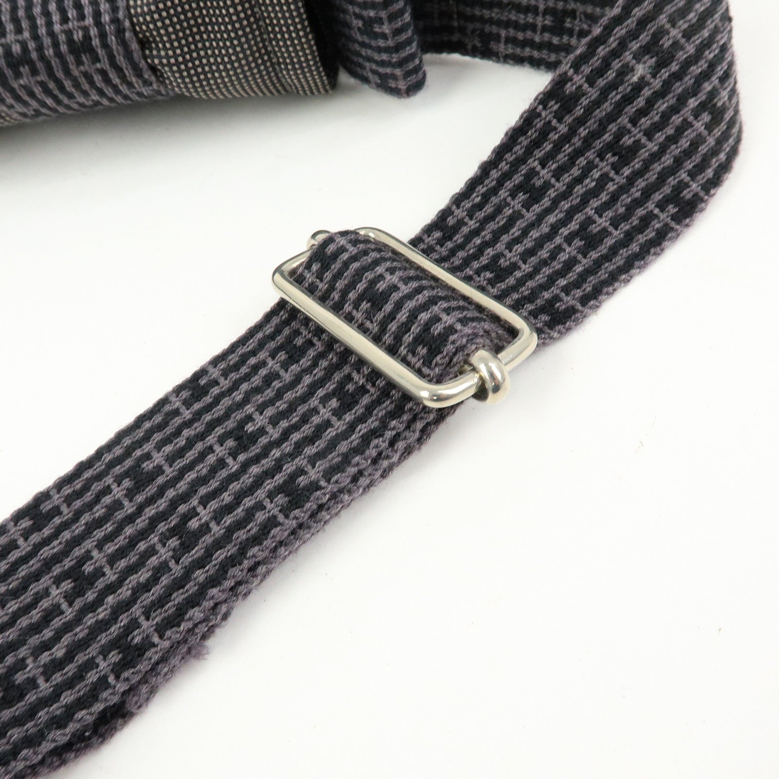 HERMES Herline Canvas Bassac PM Fourre Tout Shoulder Bag Black