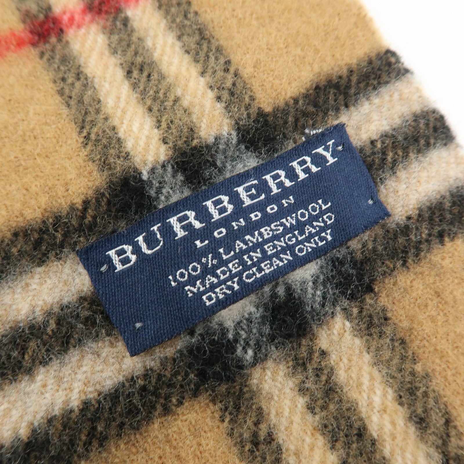 BURBERRY Nova Plaid Wool 100% Scarf Shawl Beige Black Red