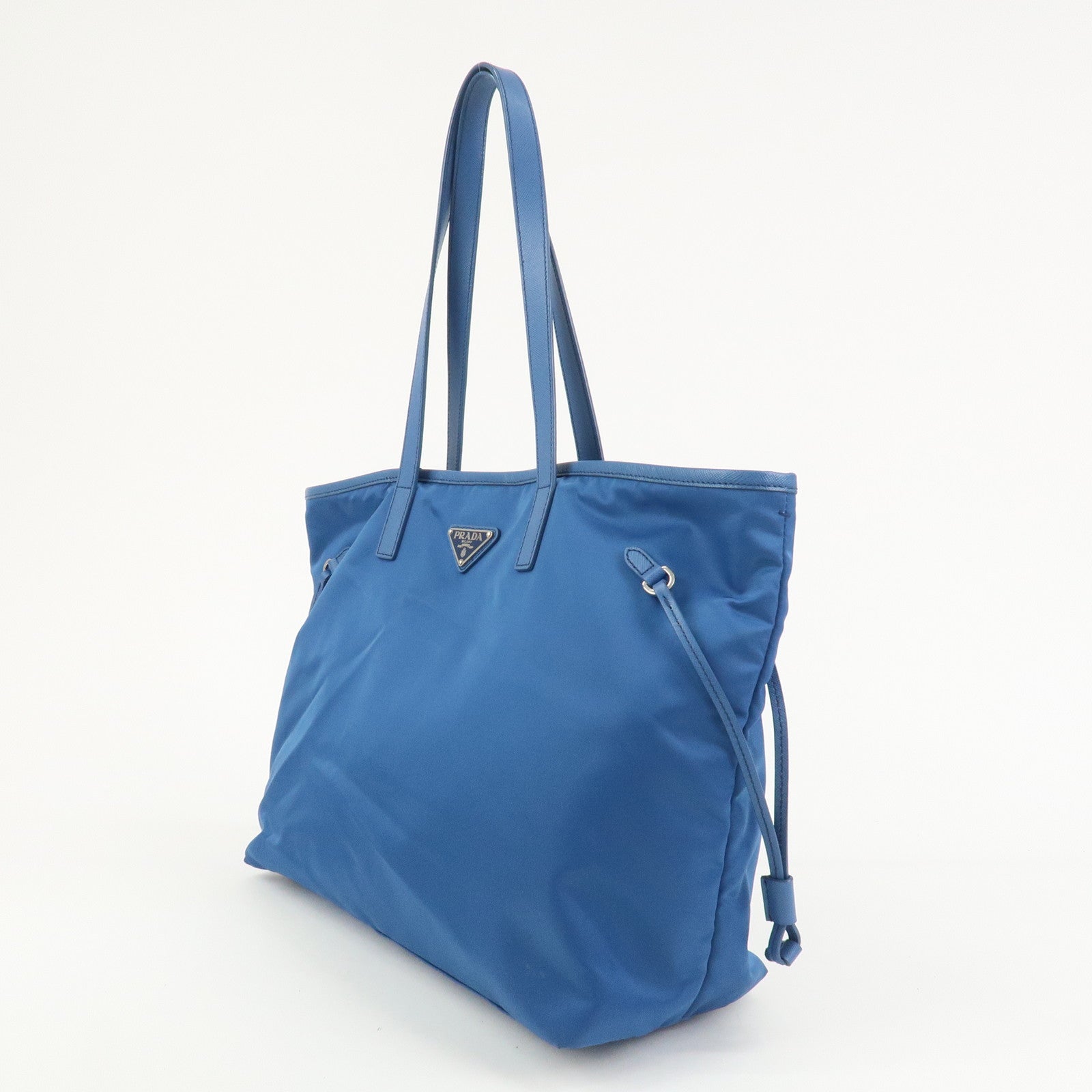PRADA Triangle Logo Nylon Saffiano Leather 2Way Hand Shoulder Bag
