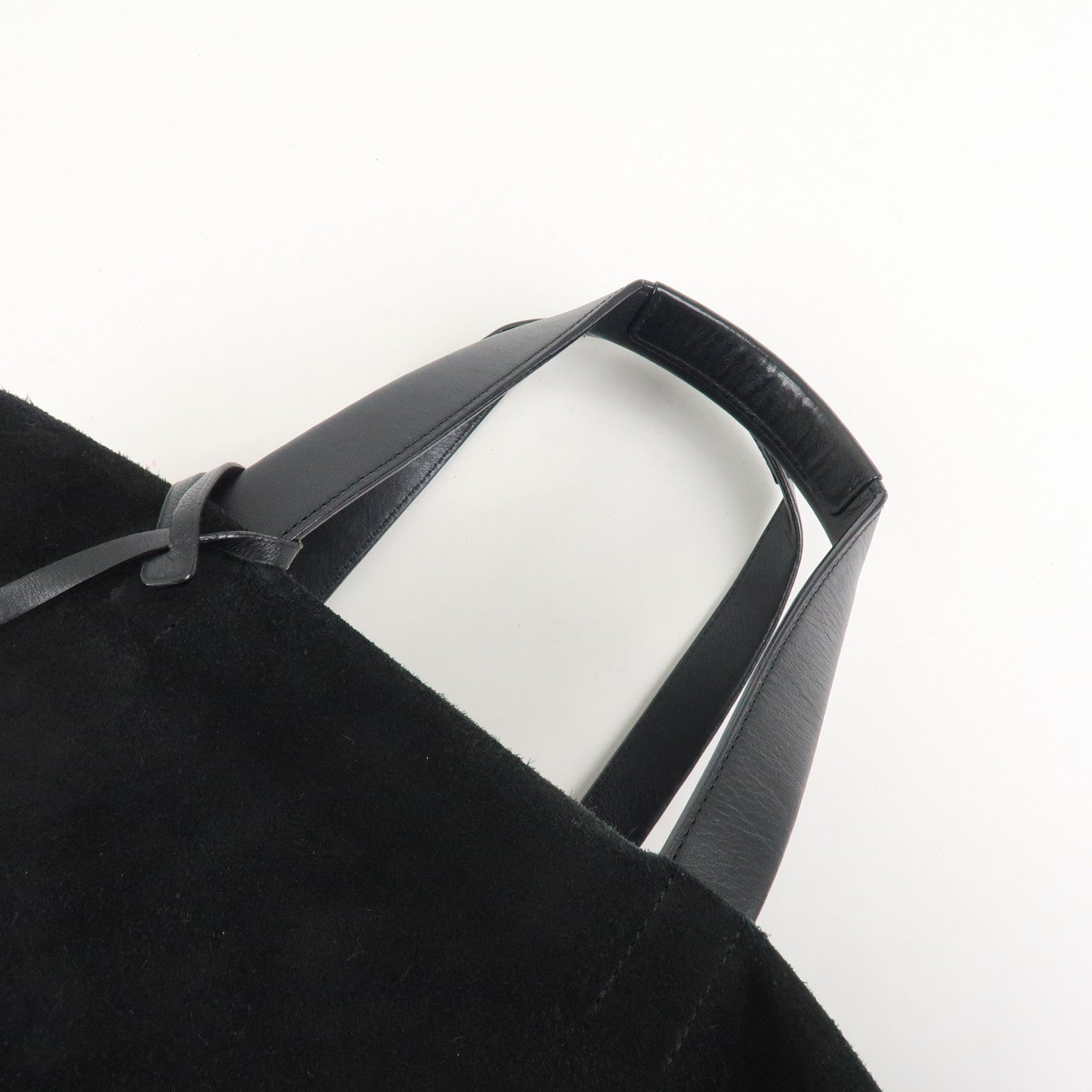 LOEWE Anagram Logo Leather Suede Origami Cubo Hand Bag Black