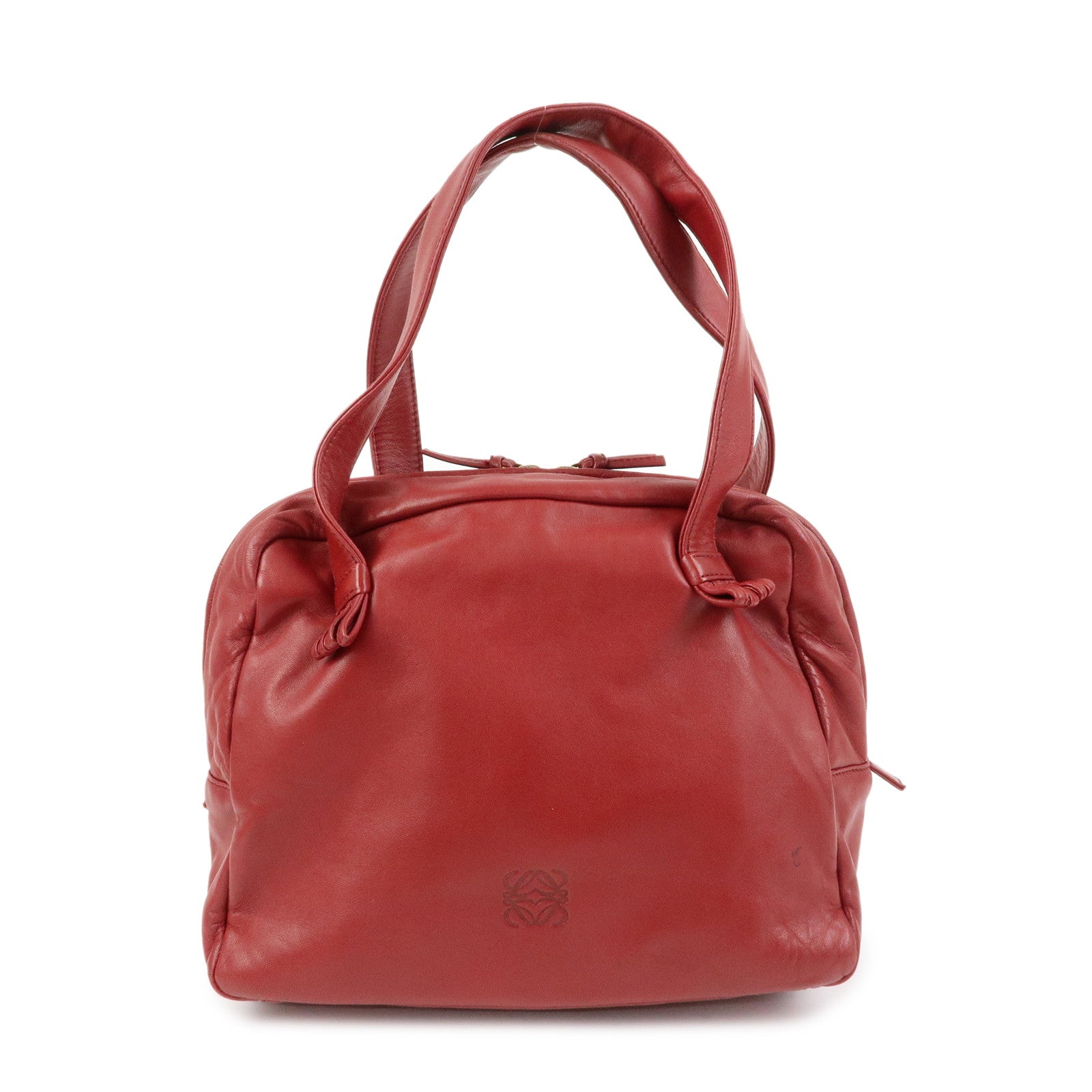 LOEWE Anagram Nappa Leather Hand Bag Shoulder Bag Red