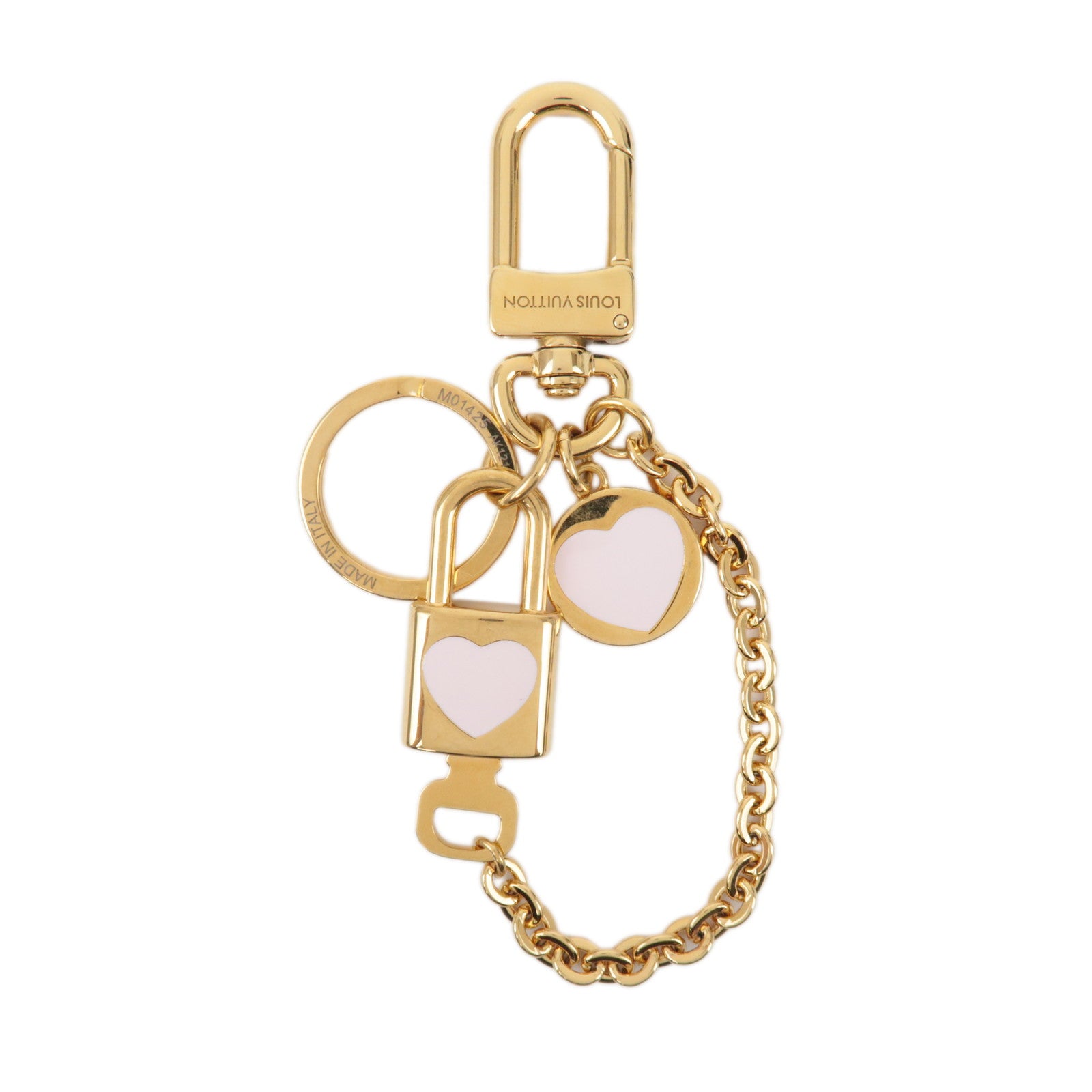 Louis Vuitton Cadenas LV Heart Metal Key Charm Gold M01425