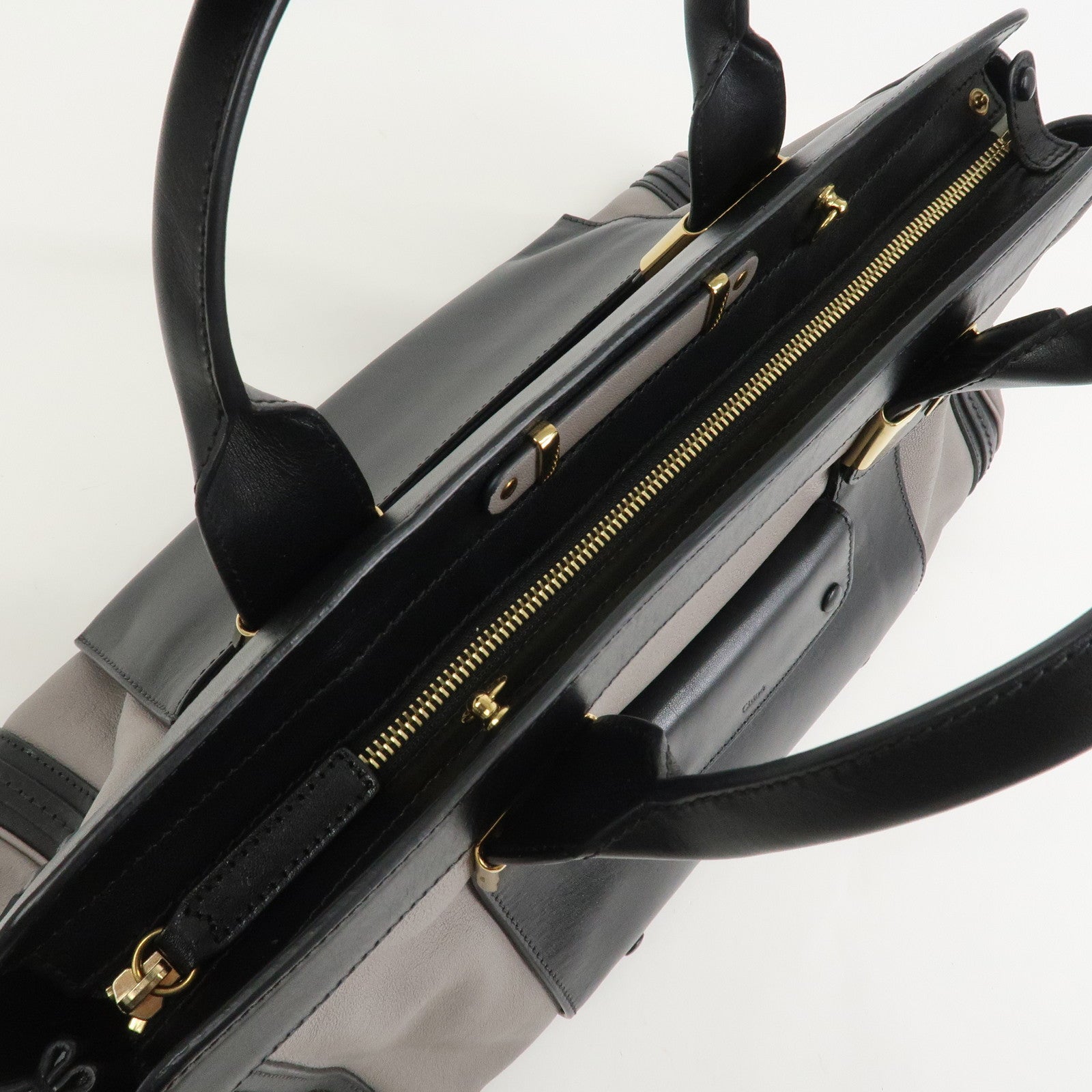 Chloe Leather Alice Bag 2Way Shoulder Hand Bag Black 04-13-50-65