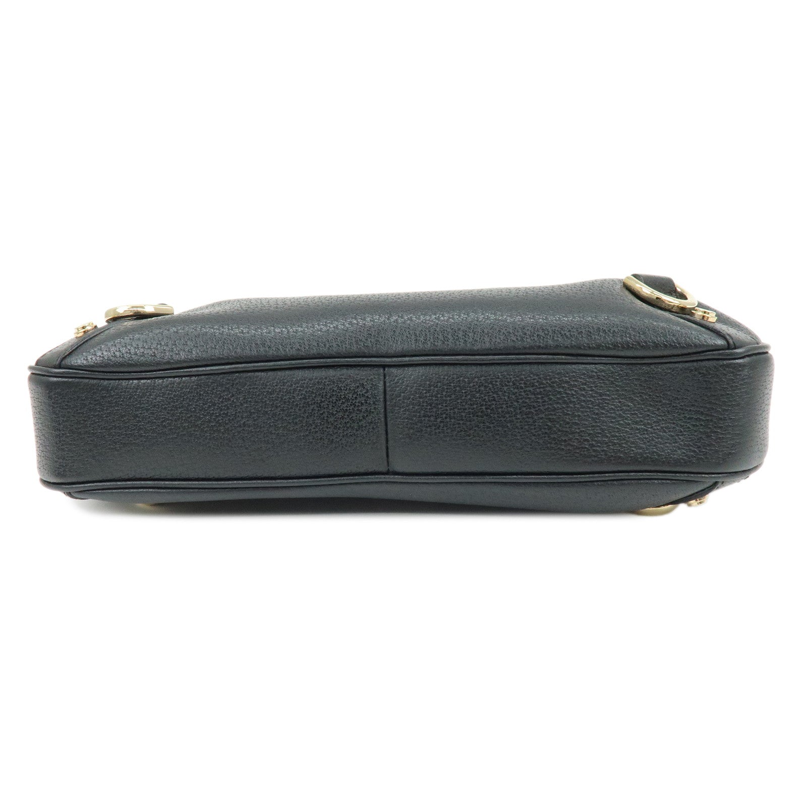 GUCCI Abbey Leather Shoulder Bag Hand Bag Black 130738