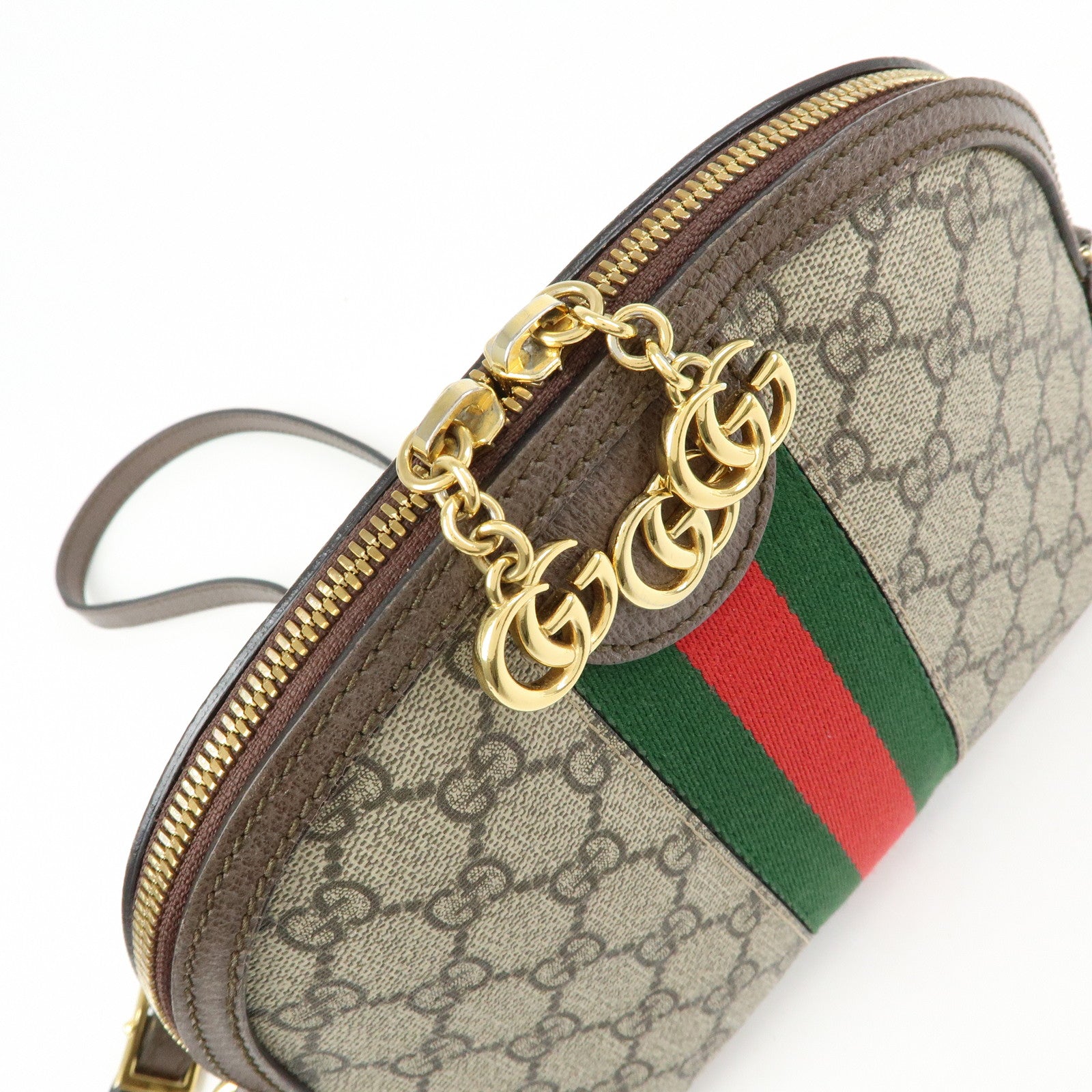GUCCI Sherry Ophidia GG Supreme Leather Shoulder Bag Beige 499621