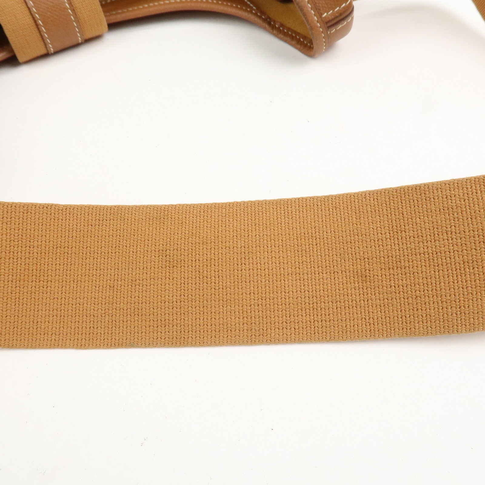 HERMES Saco Leather Shoulder Bag B Stamped Brown Gold HDW