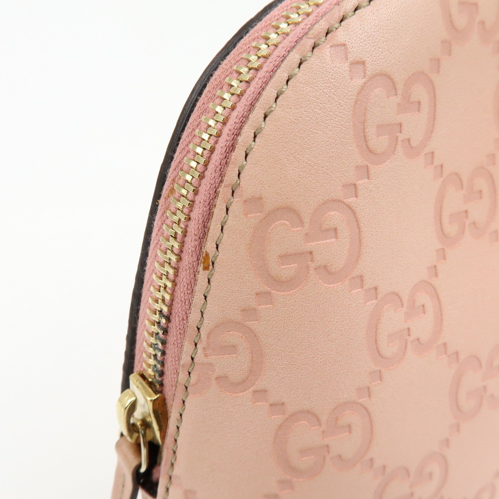 GUCCI Guccissima Leather Cosmetic Pouch Accessory Pouch Pink 141810