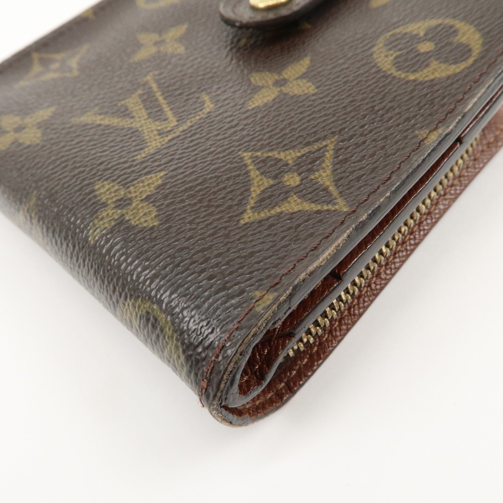 Louis Vuitton Monogram Canvas Compact Zippy Wallet Brown M61667