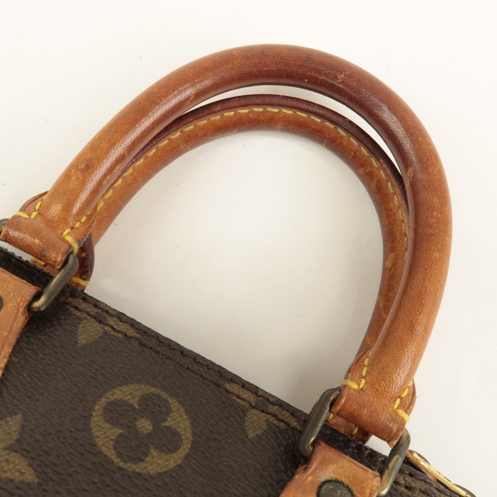 Louis Vuitton Monogram Mini Speedy Hand Bag Brown M41534 Used