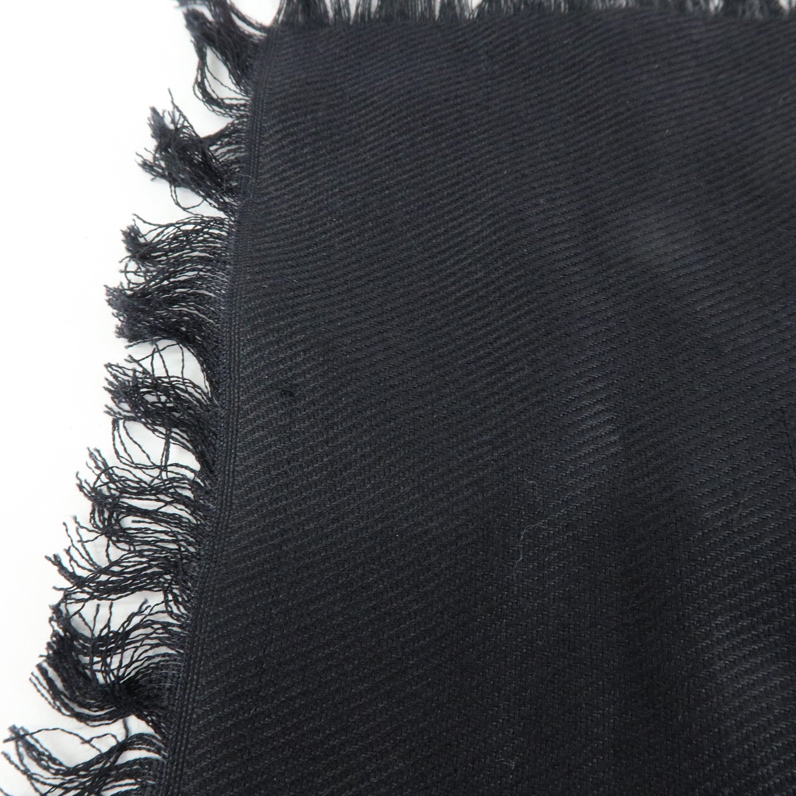 Louis Vuitton Monogram Silk Wool Shawl Scarf Black