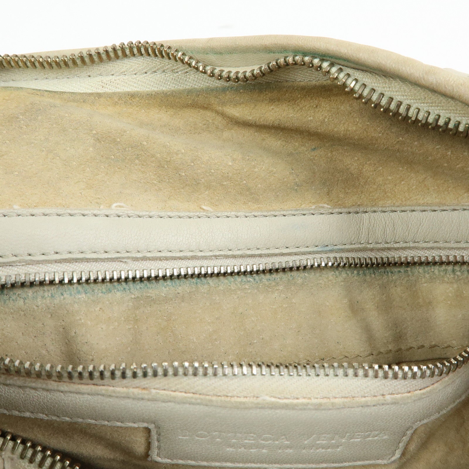 BOTTEGA VENETA Intrecciato Leather Shoulder Bag Hand Bag Ivory