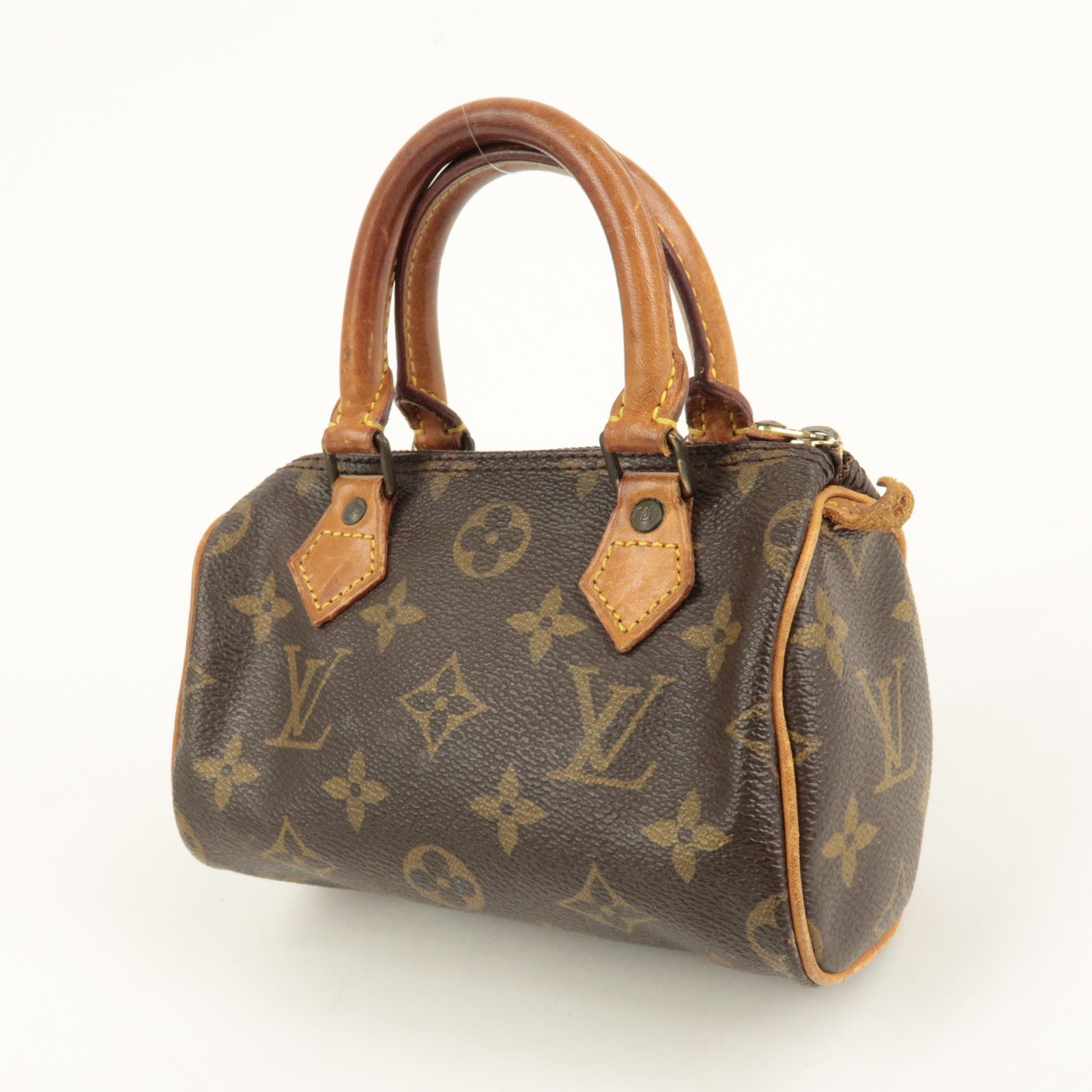 Louis Vuitton Monogram Mini Speedy Hand Bag Brown M41534 Used