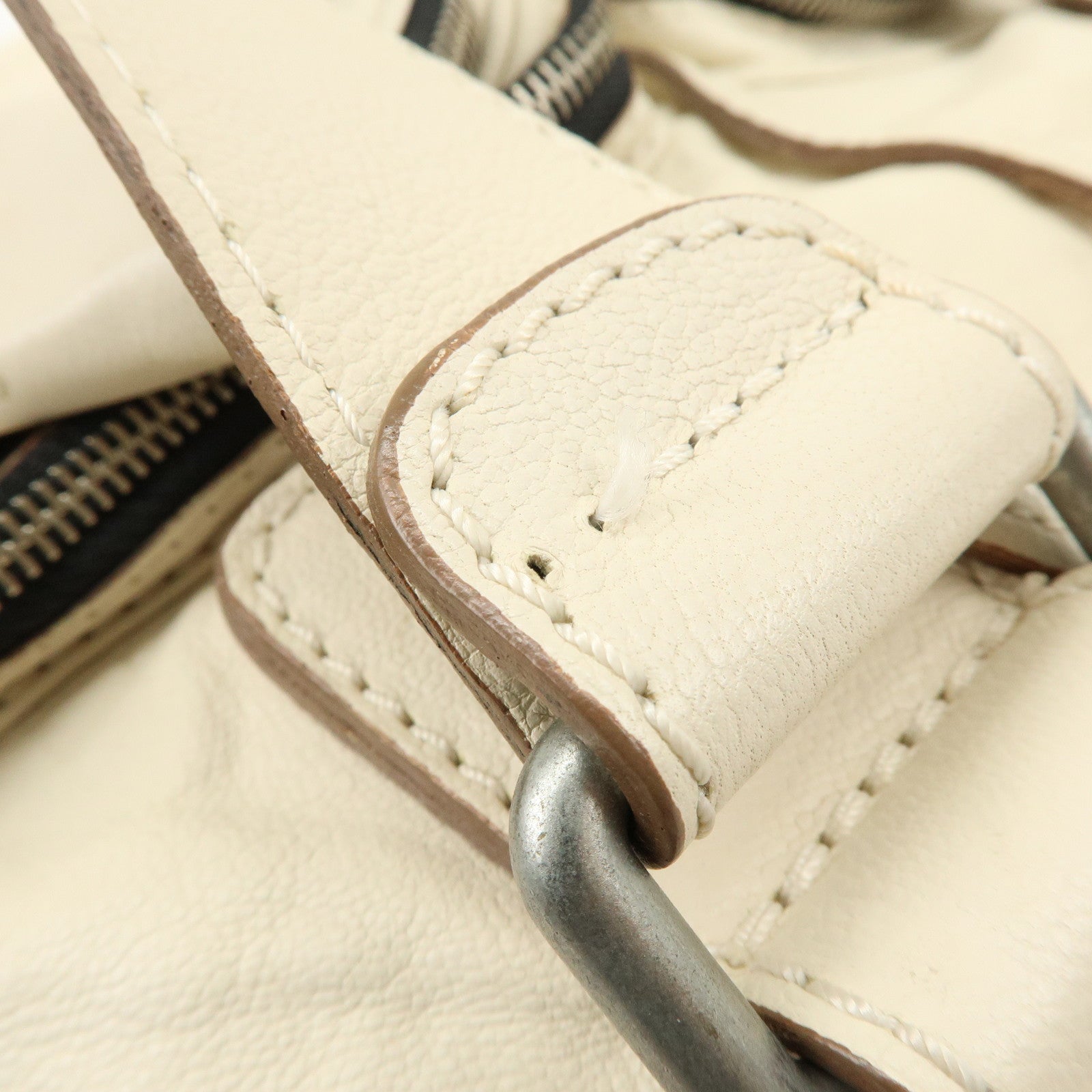 Chloe Betty Leather Shoulder Bag Satchel Bag Ivory