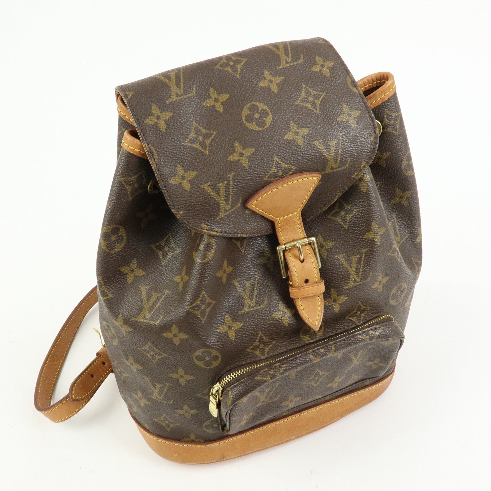 Louis Vuitton Monogram Montsouris MM Backpack Rucksack Brown M51136