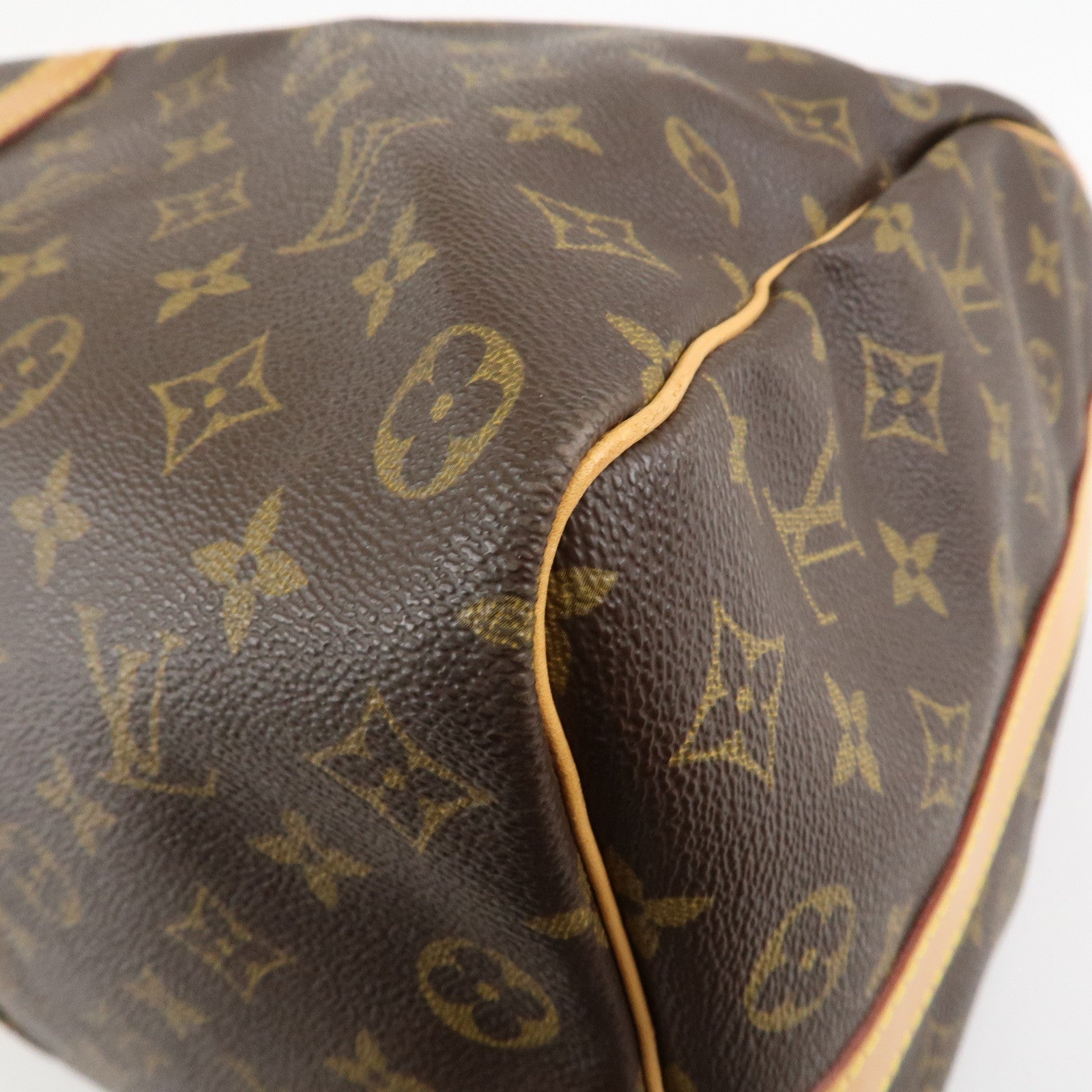 Louis Vuitton Monogram Keep All Bandouliere 50 Boston Bag Brown M41416 Used