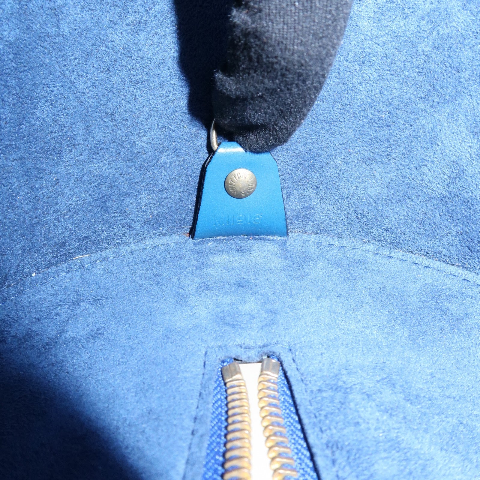 Louis Vuitton Epi Soufflot Shoulder Bag Hand Bag Toledo Blue M52225