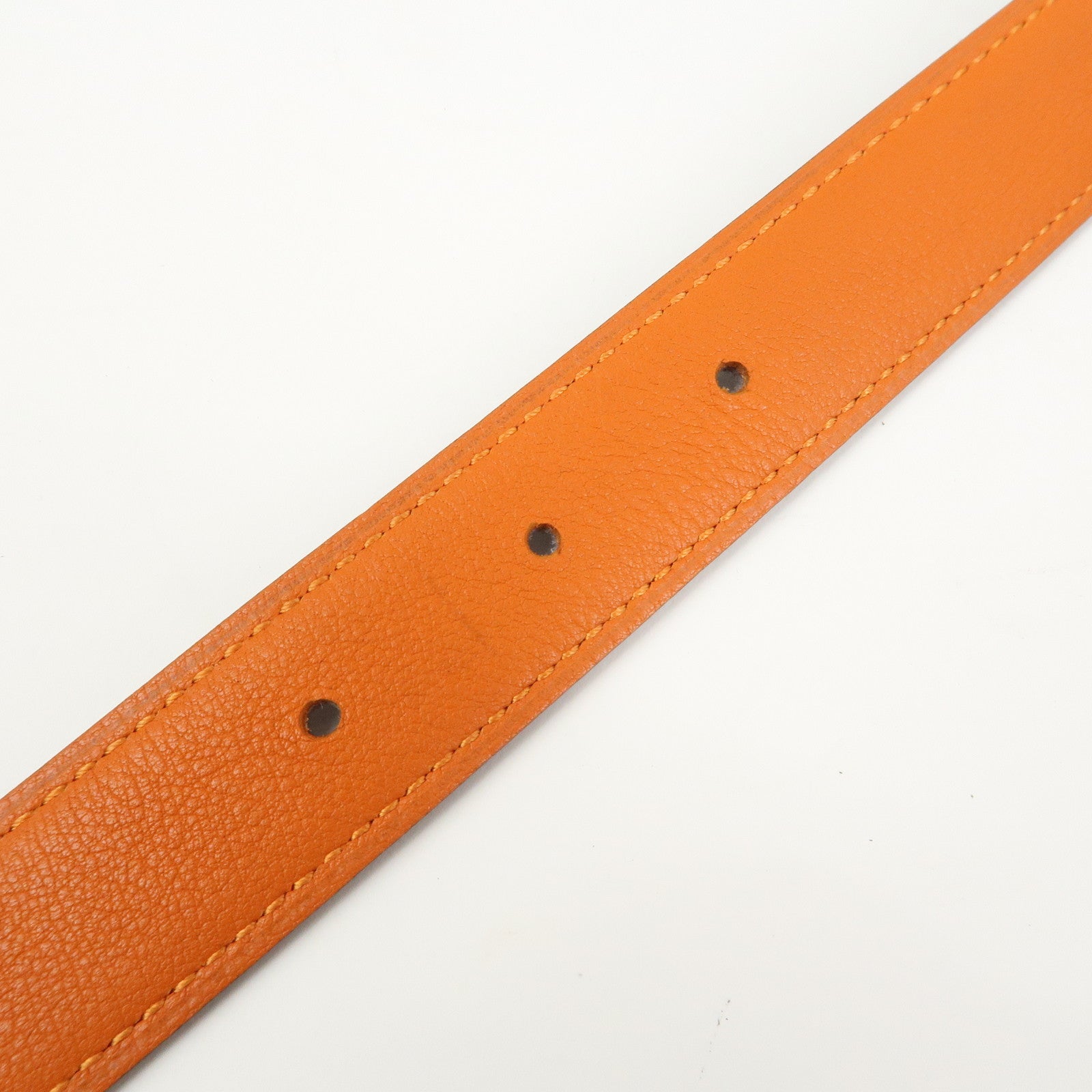 HERMES H Buckle Reversible Constance Leather Belt E Stamped Black