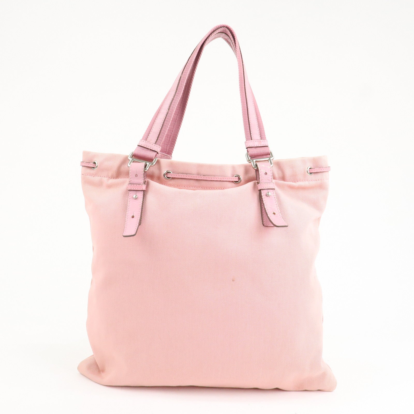 Saint Laurent Canvas Kahara Tote Bag Shoulder Bag Pink 121631 Used