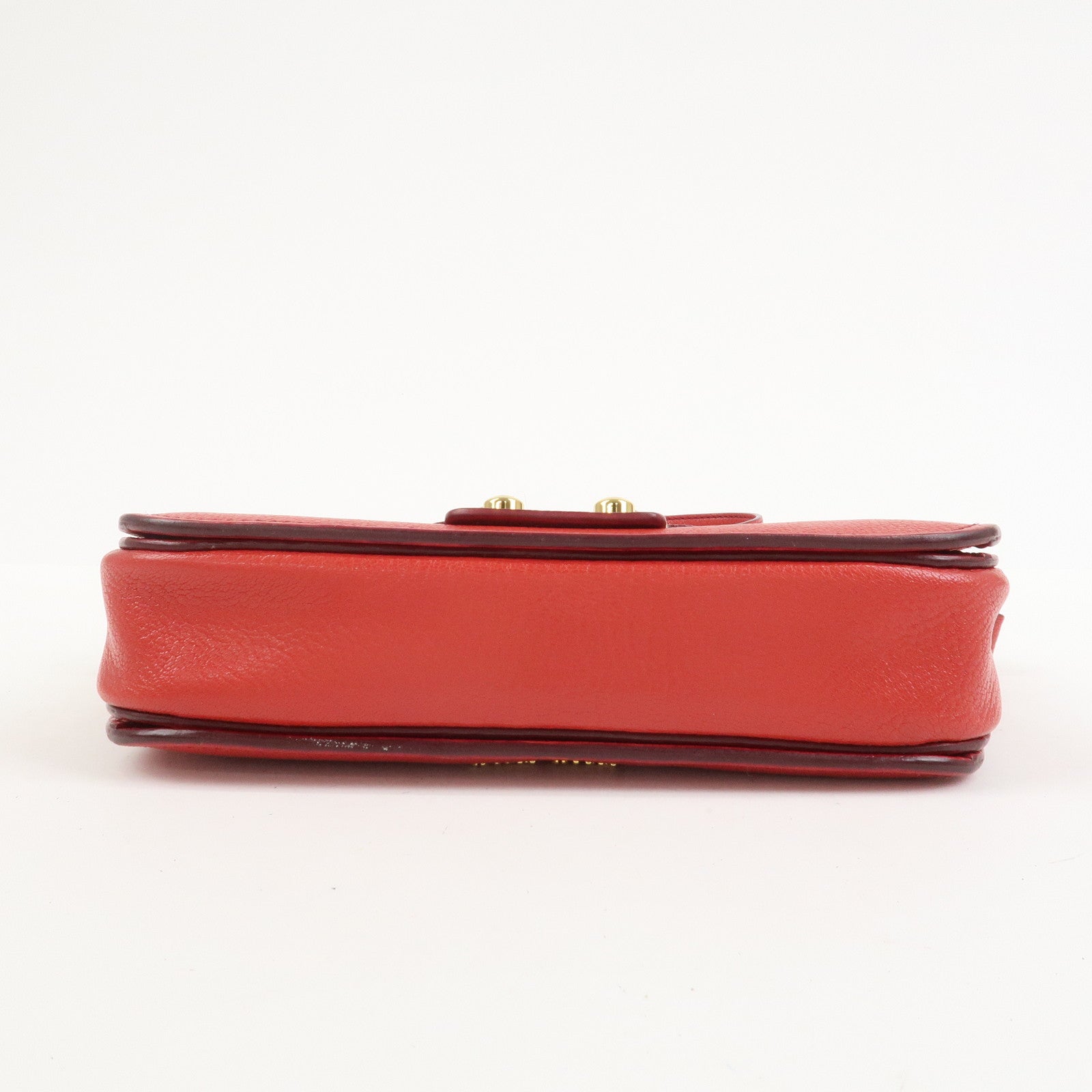 MIU MIU Madras Leather 2Way Bag Hand Bag Shoulder Bag Red RTC460