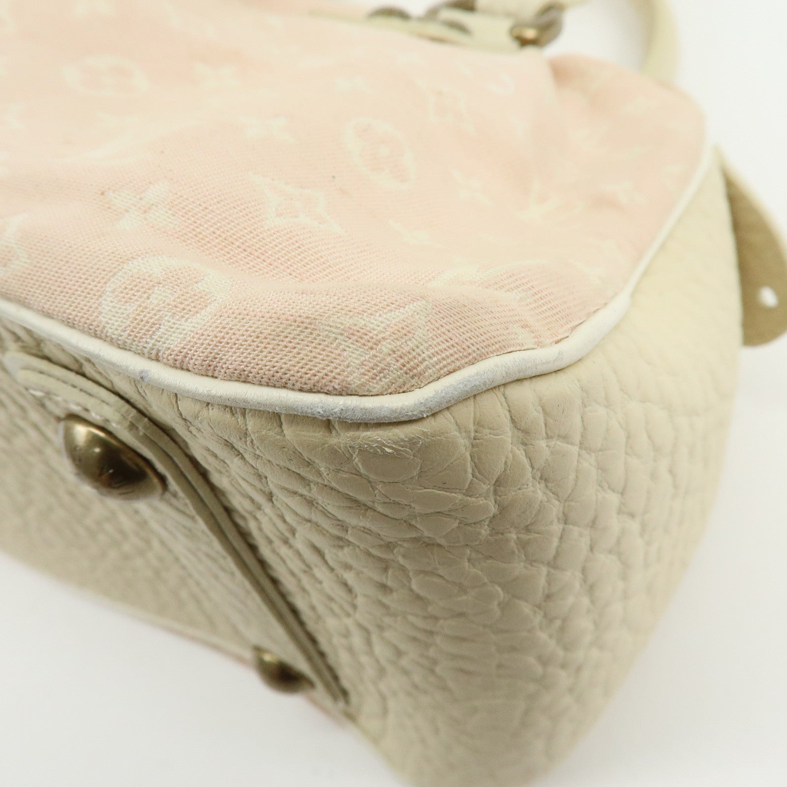 Louis Vuitton Monogram Mini Lin Trapes PM Hand Bag Rose M40062