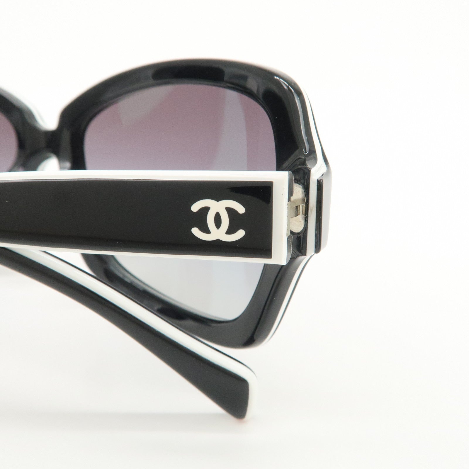 CHANEL COCO Mark Sunglasses Black 5143-A c.1138/3C 58□15 135