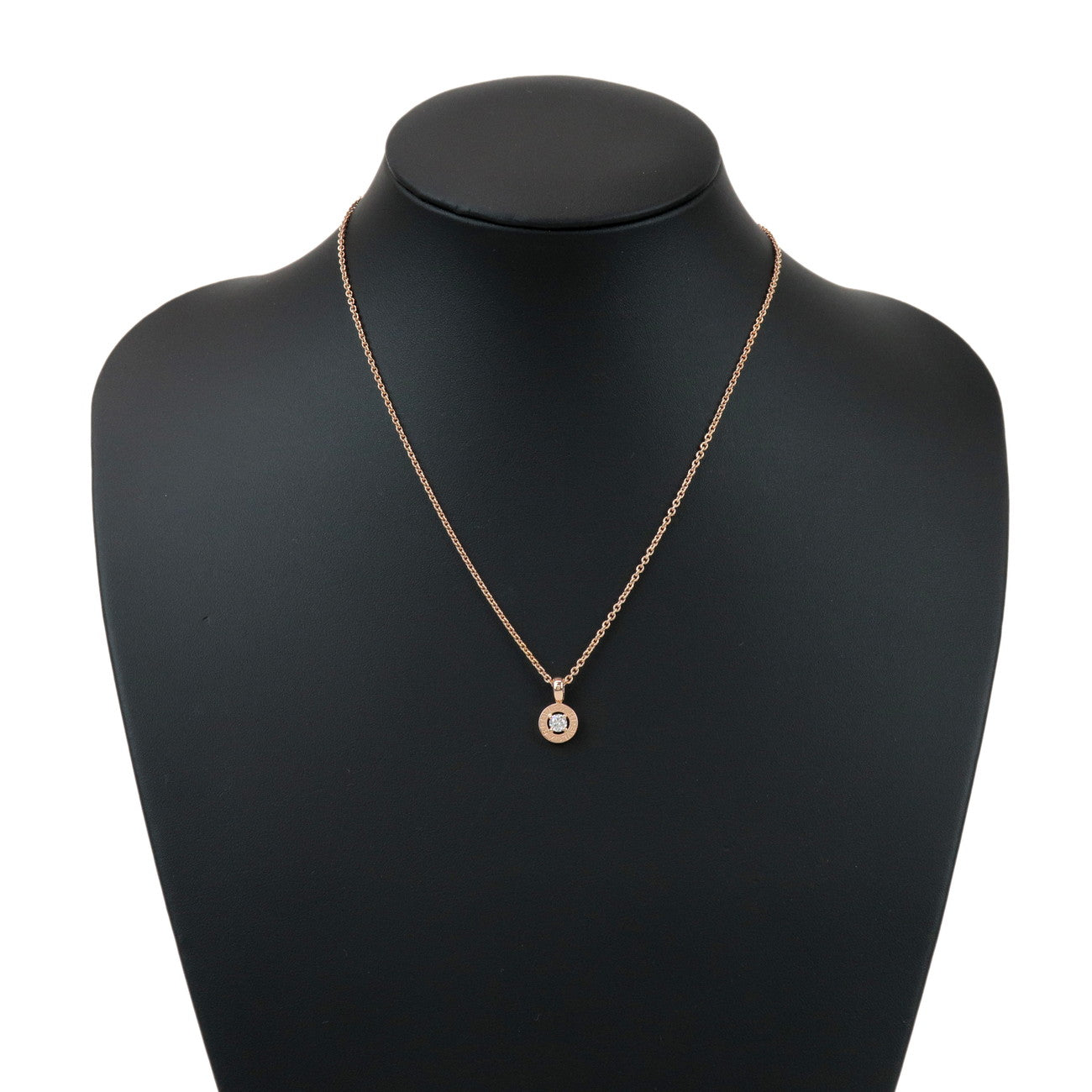 BVLGARI BVLGARI 1P Diamond Necklace K18 750PG Rose Gold