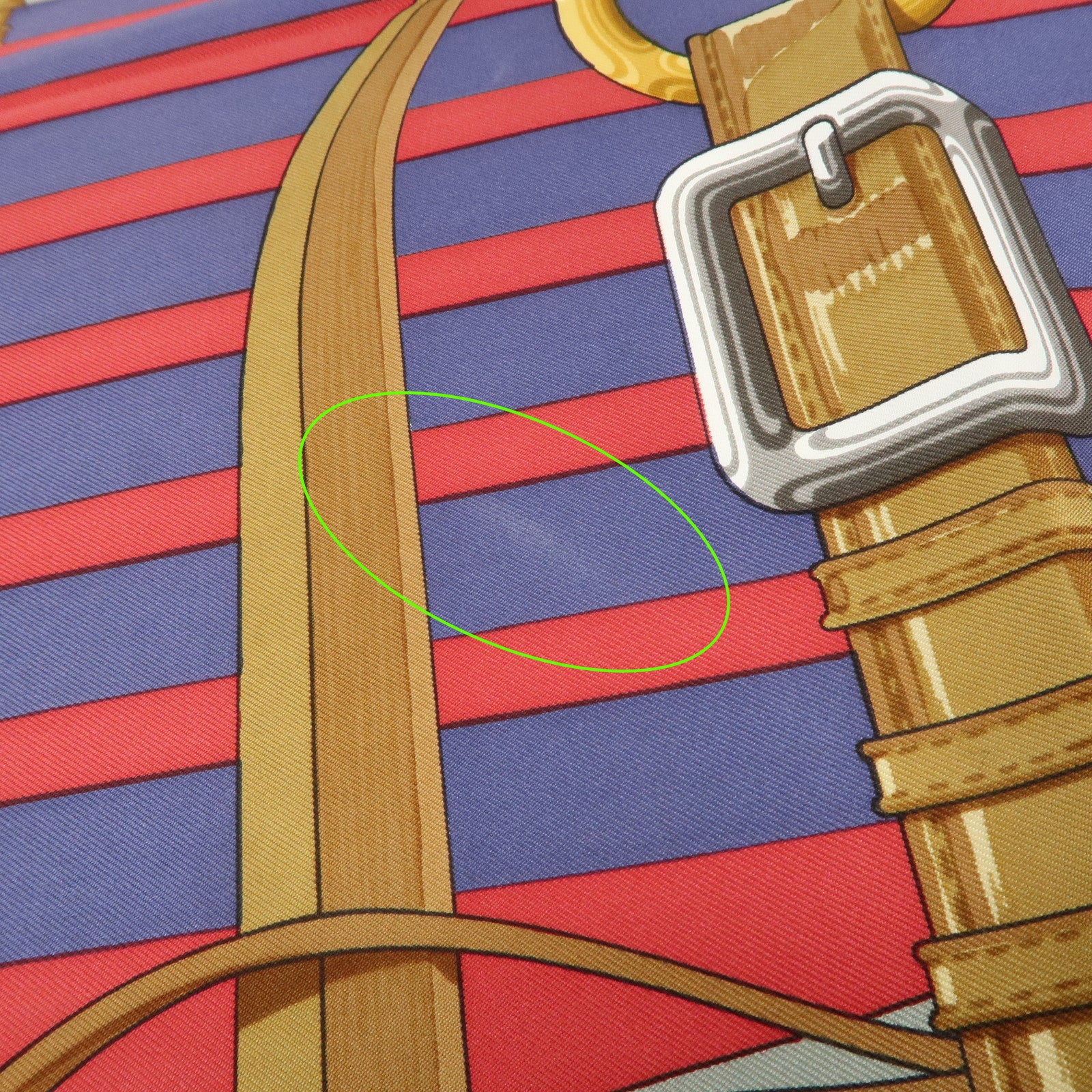 HERMES Carre 90 Silk 100% COACHING Scarf Red Multi Color